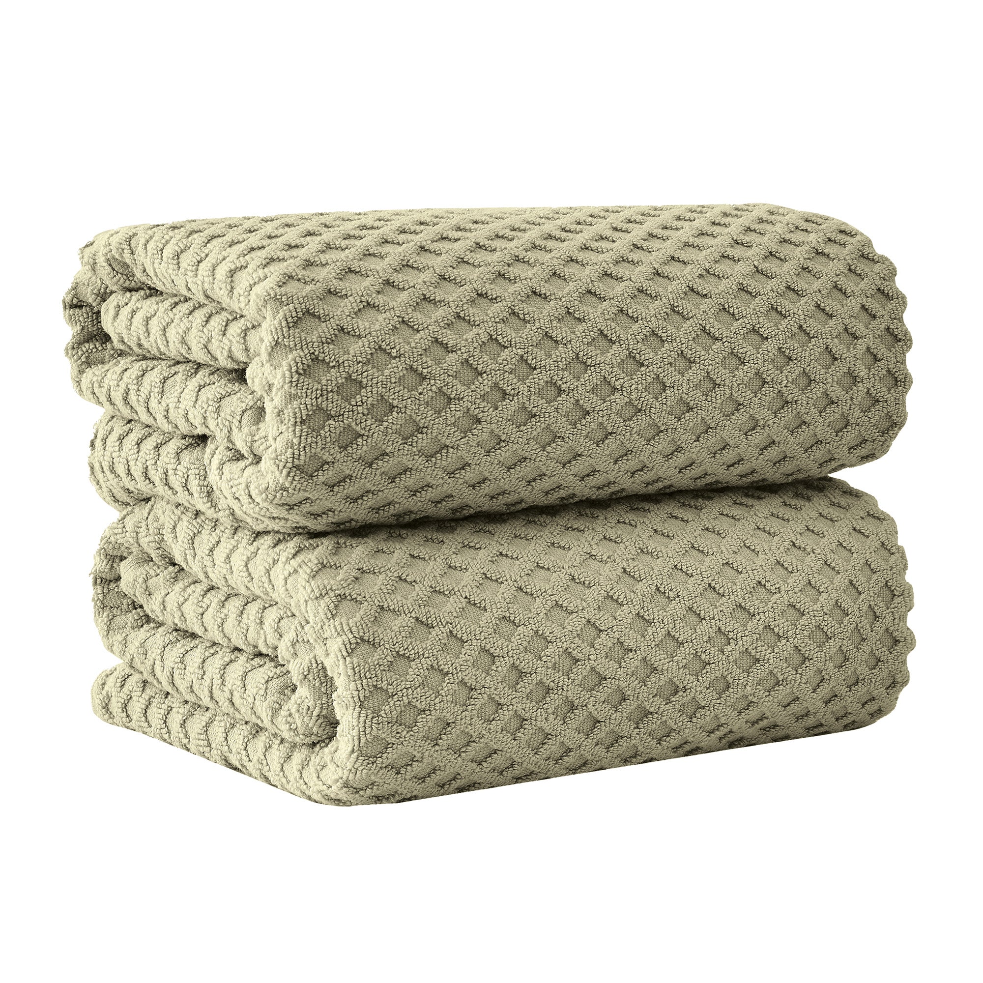 Cotton Diamond Waffle Weave Bath Towel Set - Grayson Collection