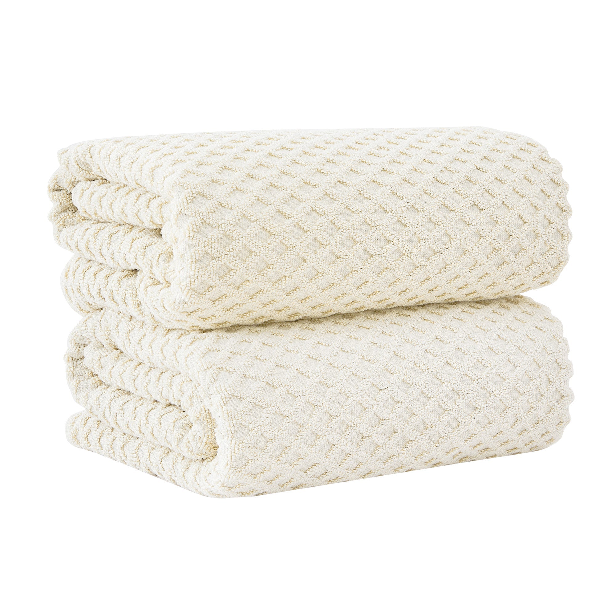Cotton Diamond Waffle Weave Bath Towel Set - Grayson Collection