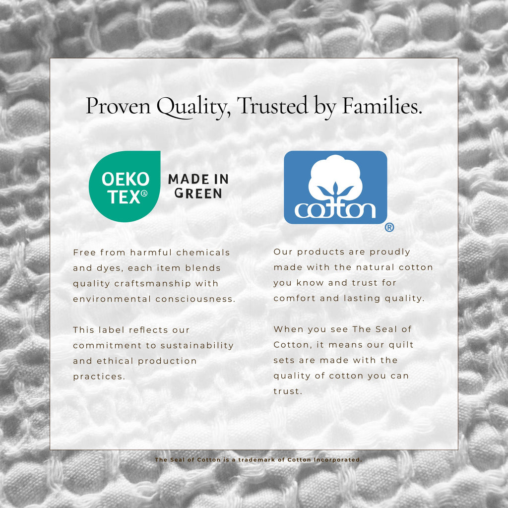 100% Cotton Honeycomb Waffle Garment Washed Quilt Set - Genevieve Collection - We The Collective