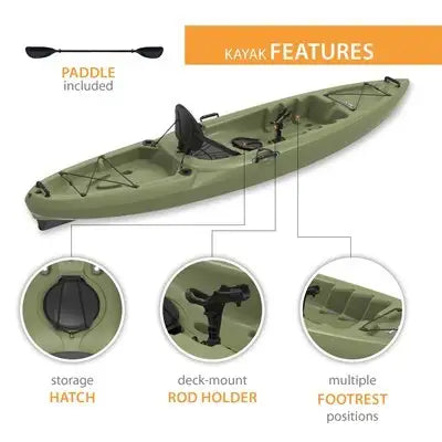 Lifetime Weber Angler 110 Fishing Kayak - 11' Angler Kayak