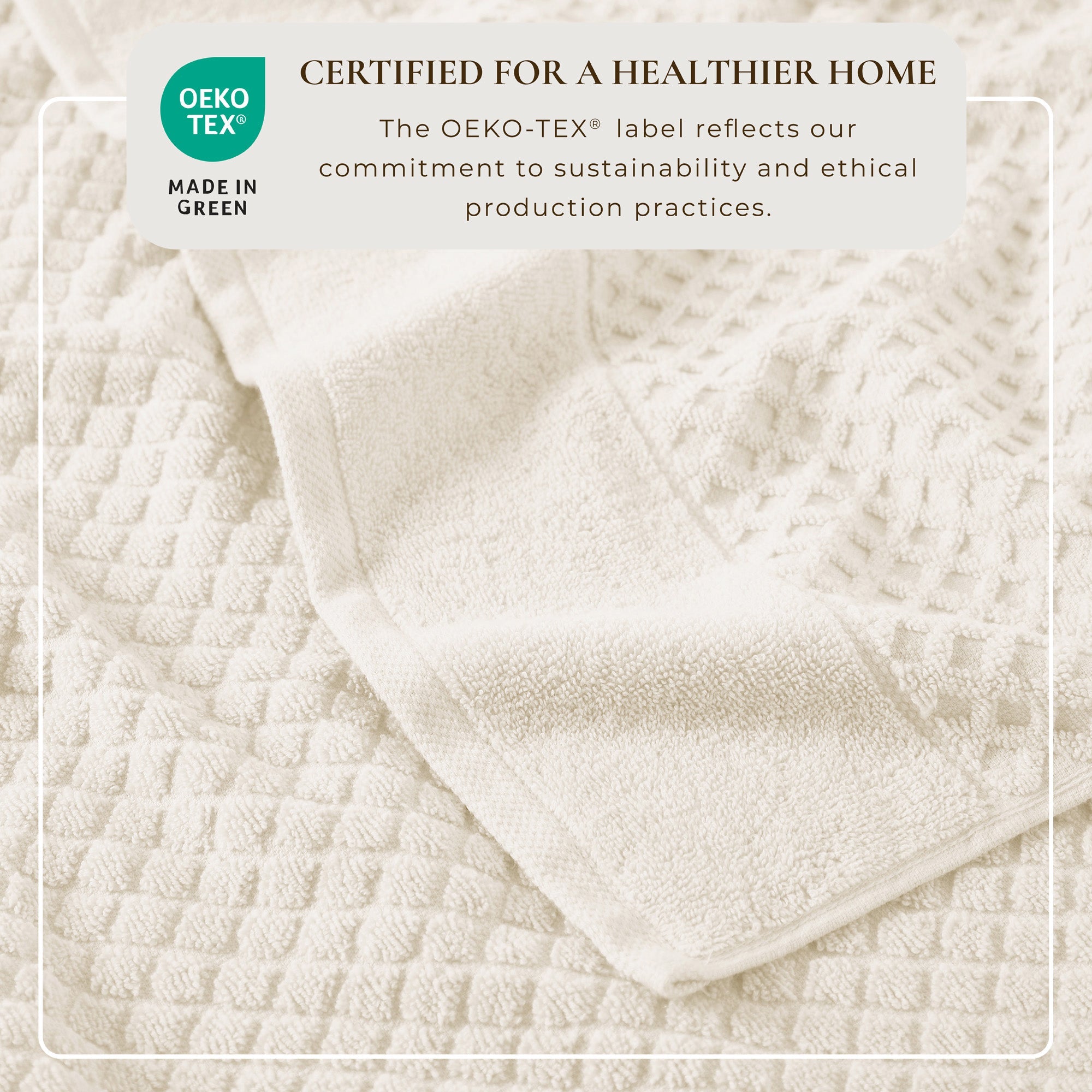 Cotton Diamond Waffle Weave Bath Towel Set - Grayson Collection
