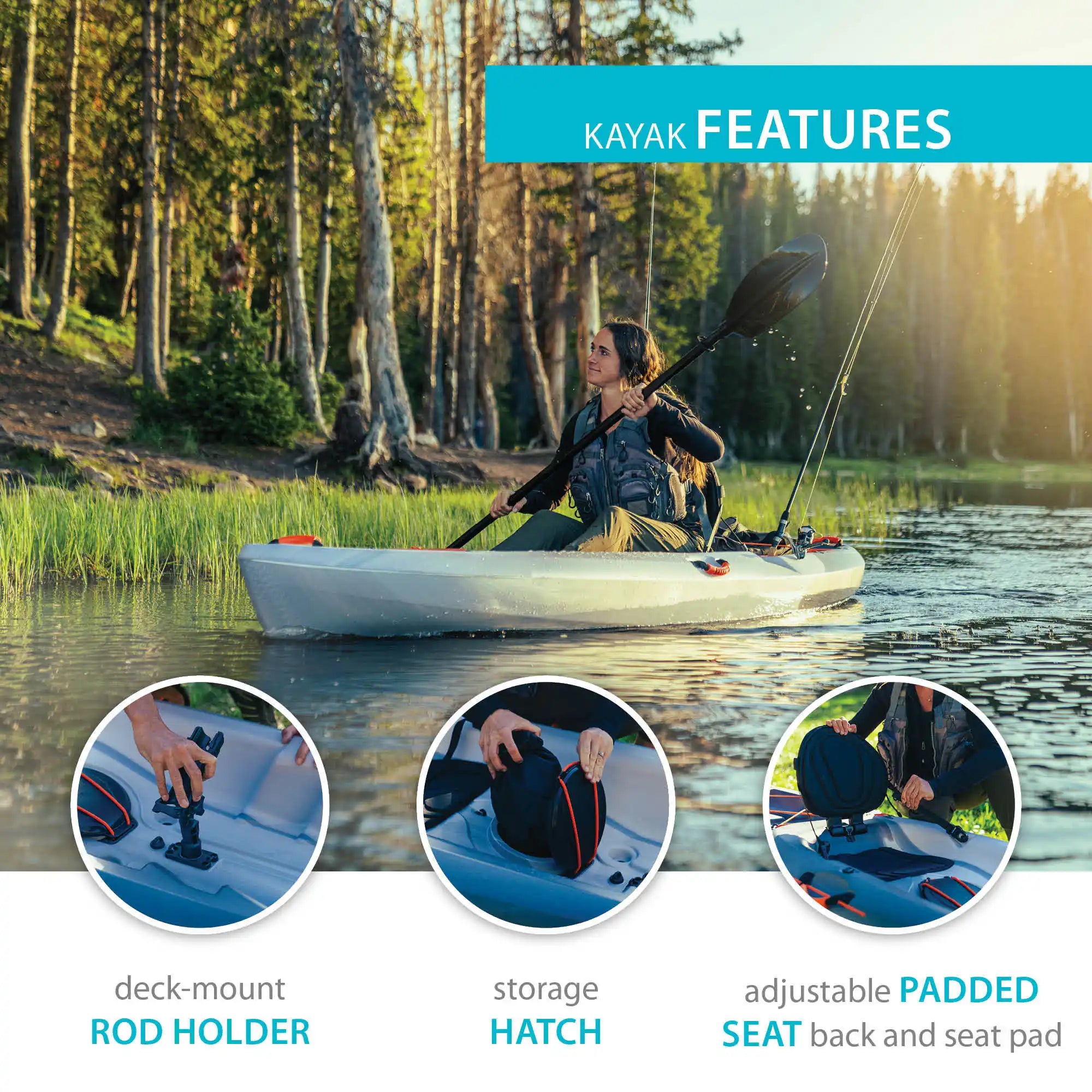 Lifetime Stealth 11 Sit-On-Top Kayak - 11' Recreational Kayak