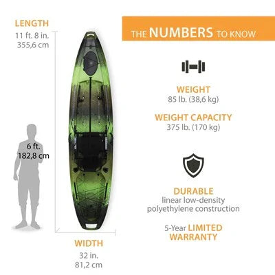 Lifetime Stealth Pro Angler 118 Fishing Kayak - 11'8" Pro Angler Kayak