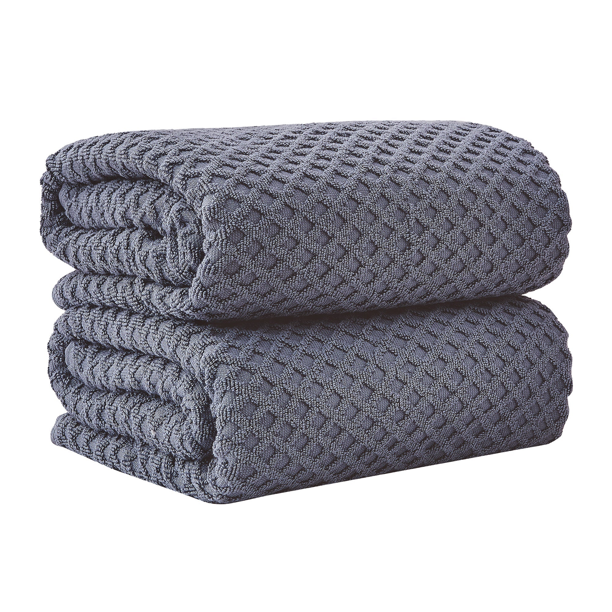 Cotton Diamond Waffle Weave Bath Towel Set - Grayson Collection