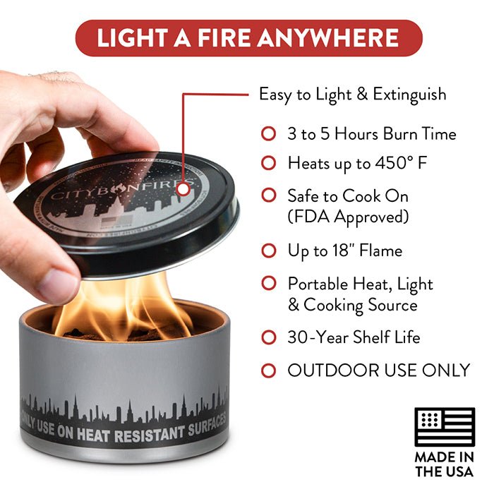 City Bonfire - Portable Fire Pit | Smokeless Soy Wax Bonfire