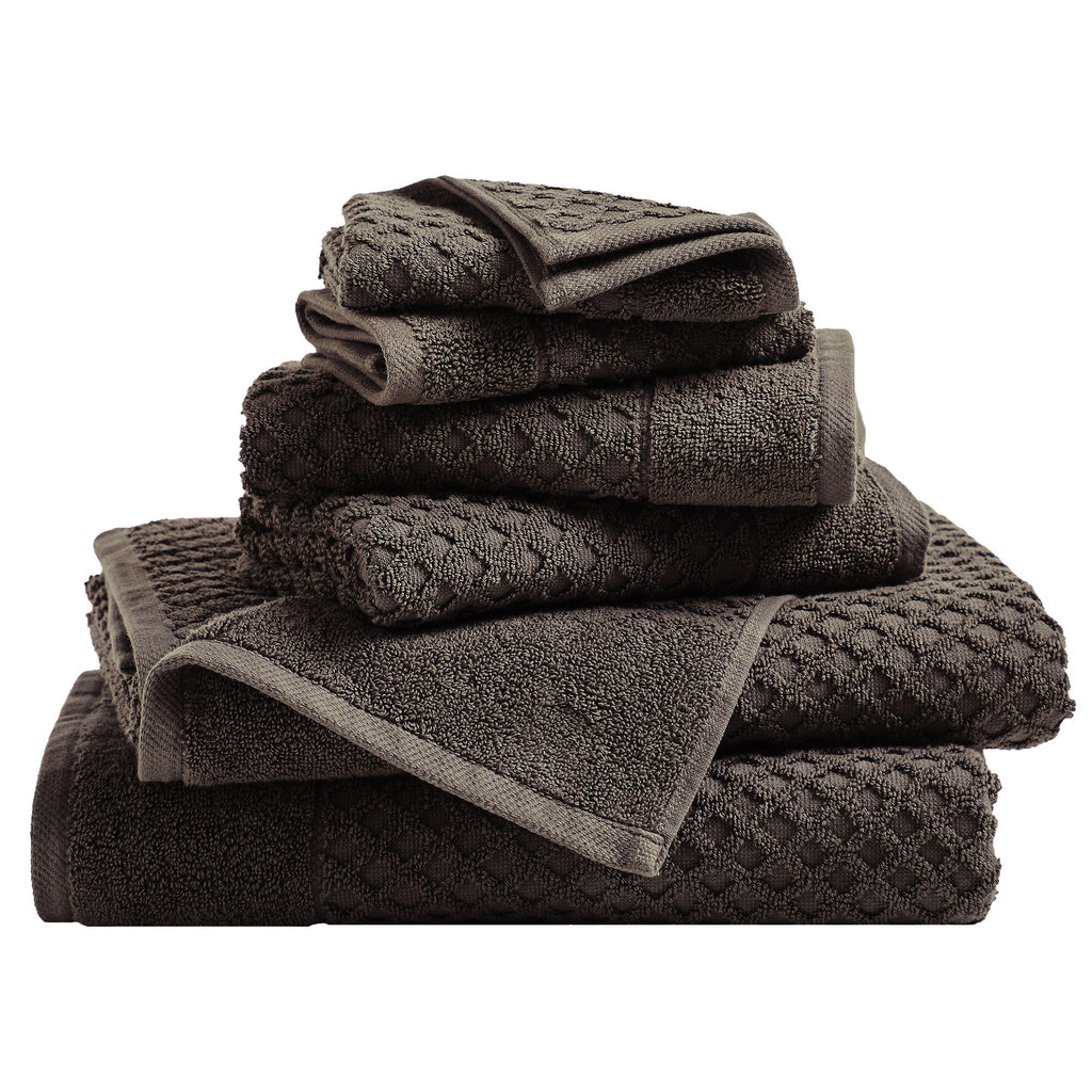 Cotton Diamond Waffle Weave Bath Towel Set - Grayson Collection