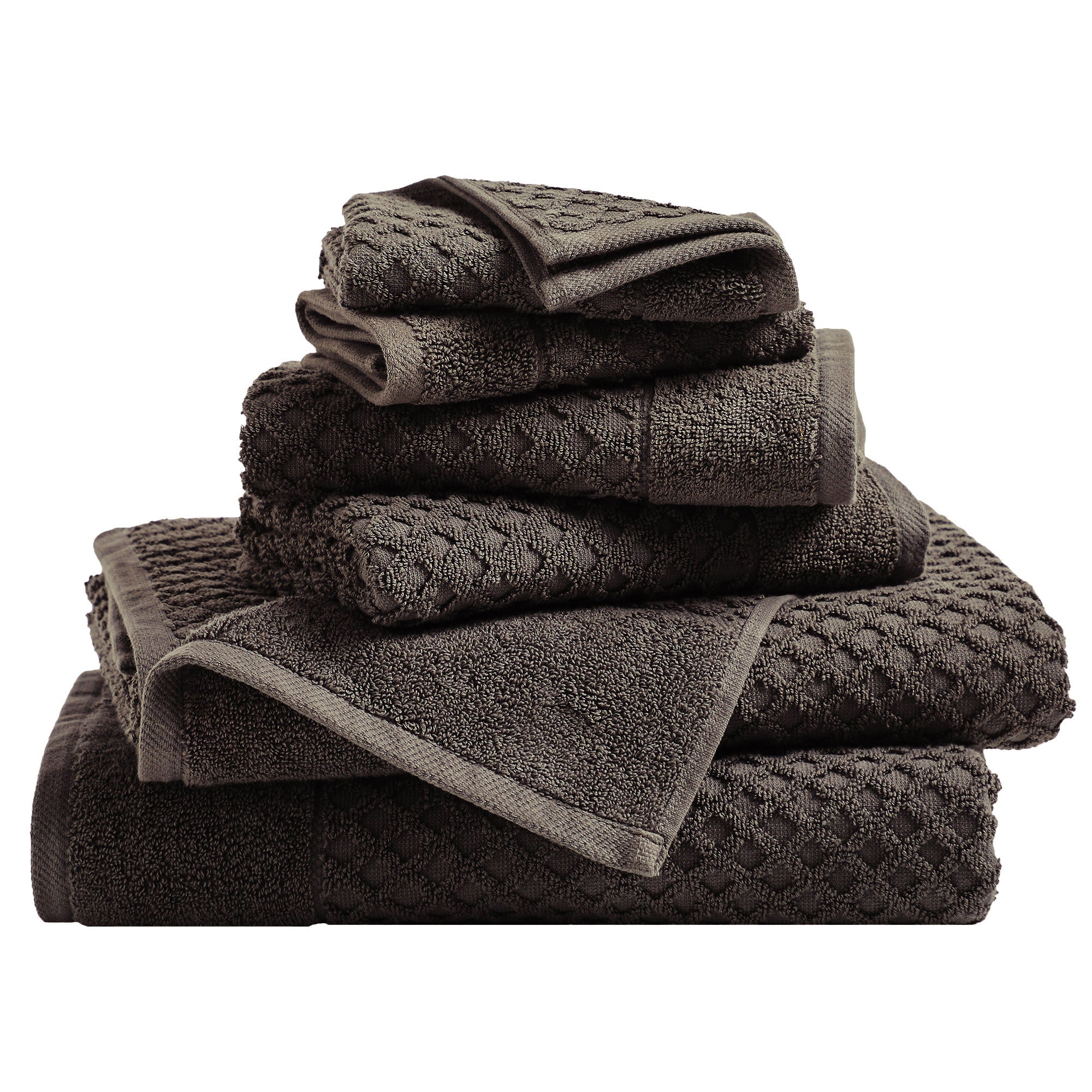 Cotton Diamond Waffle Weave Bath Towel Set - Grayson Collection