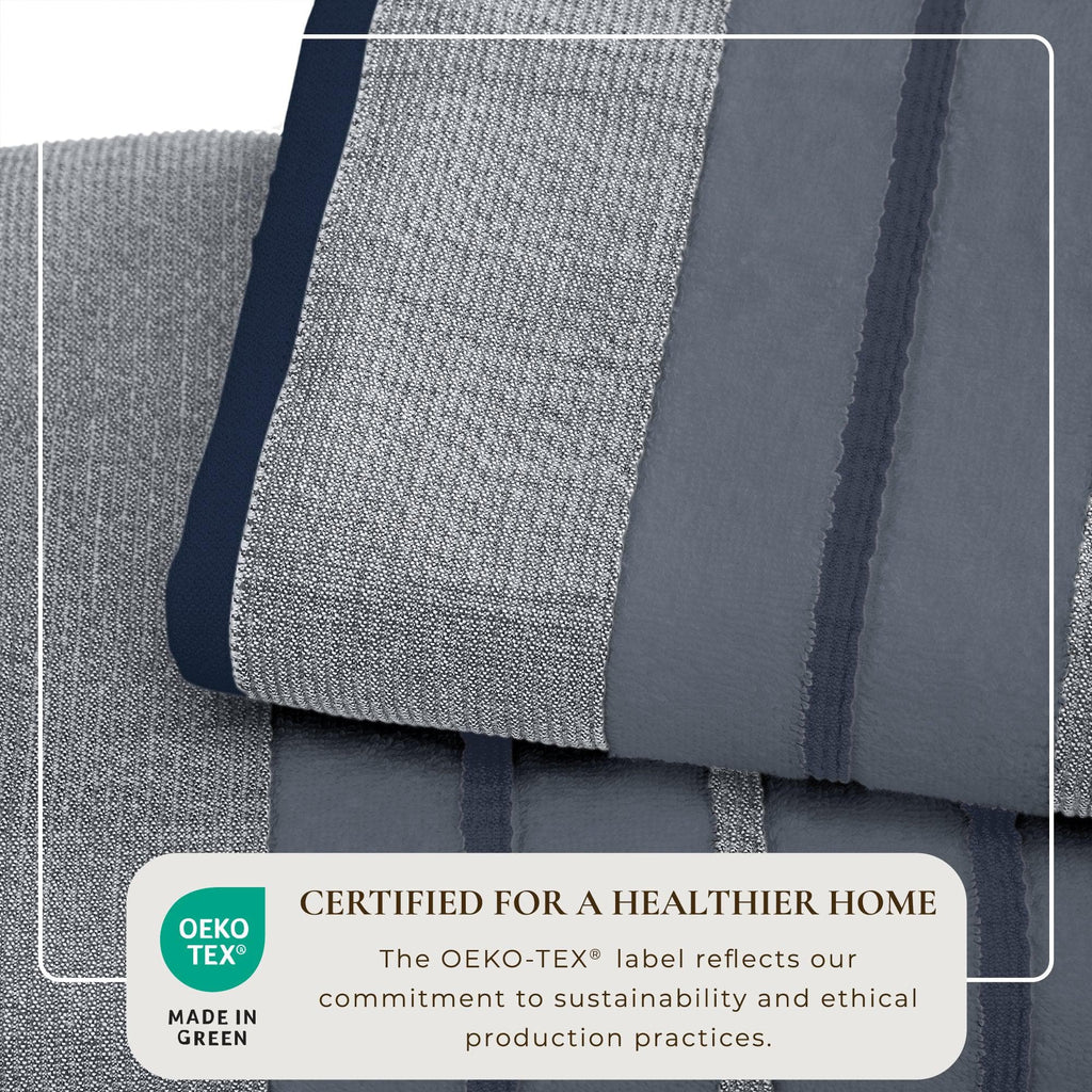 Decorative Cotton Stripe Bath Towel Set - Noelle Collection - We The Collective