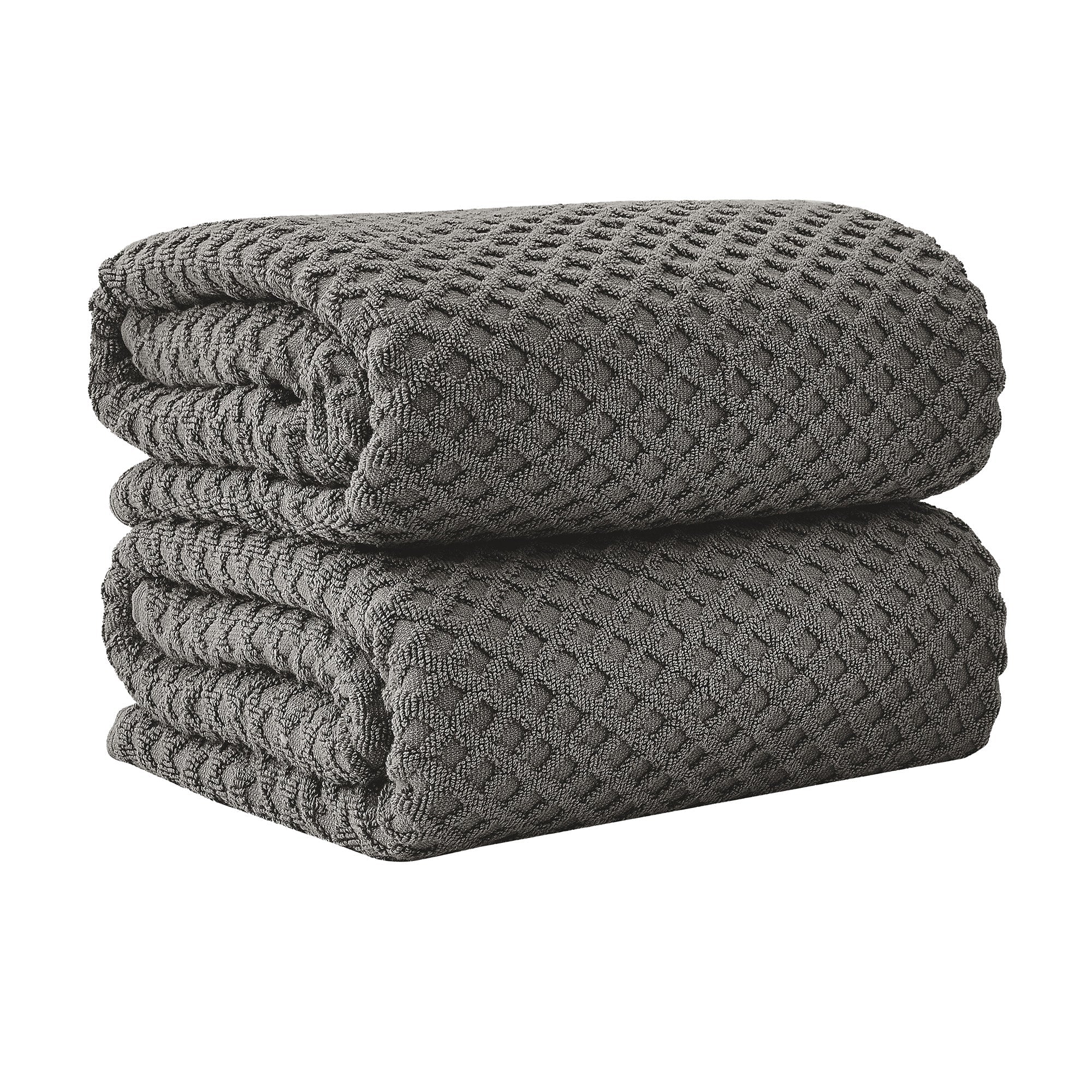 Cotton Diamond Waffle Weave Bath Towel Set - Grayson Collection