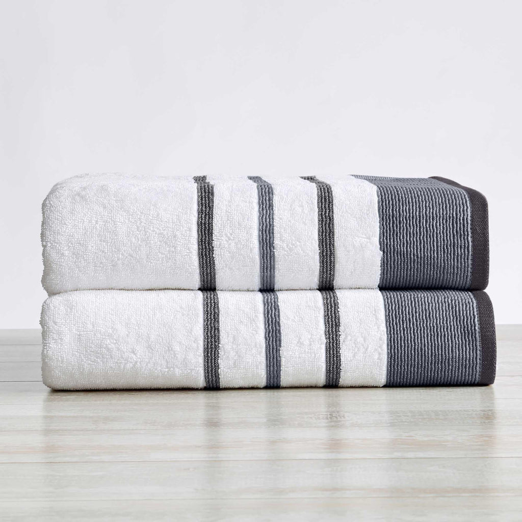 Decorative Cotton Stripe Bath Towel Set - Noelle Collection - We The Collective