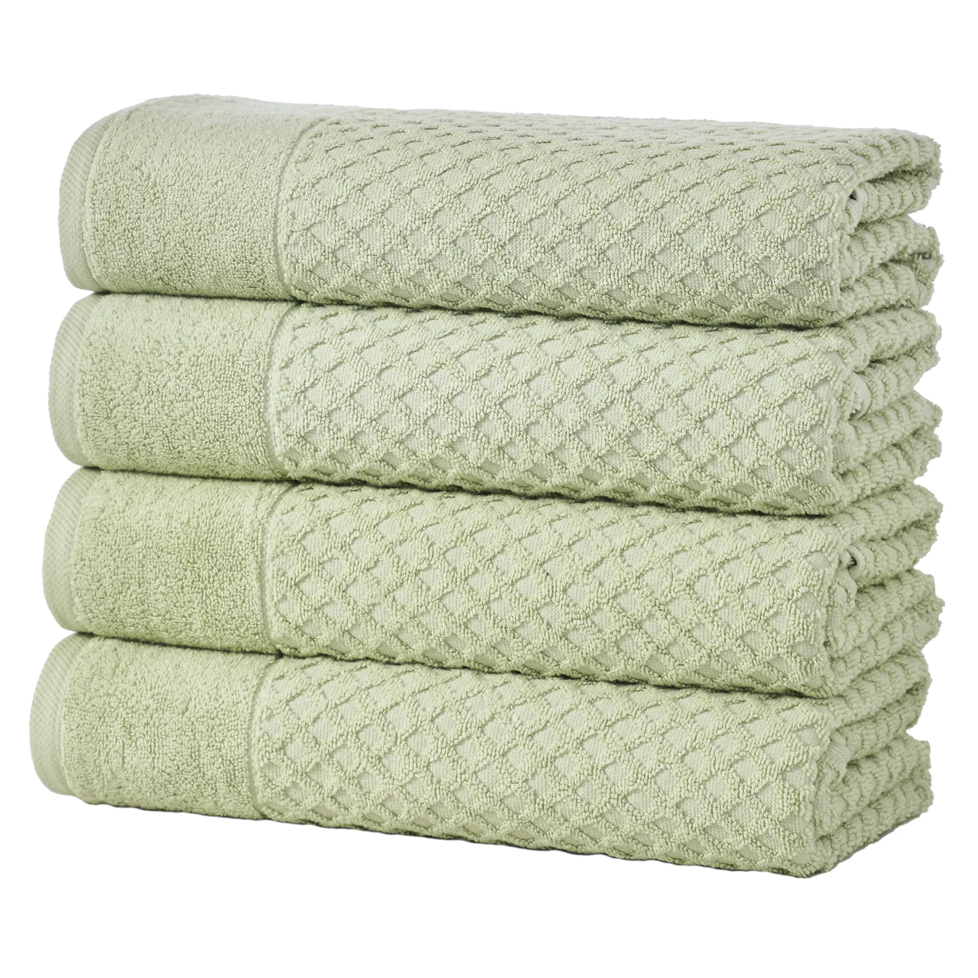 Cotton Diamond Waffle Weave Bath Towel Set - Grayson Collection