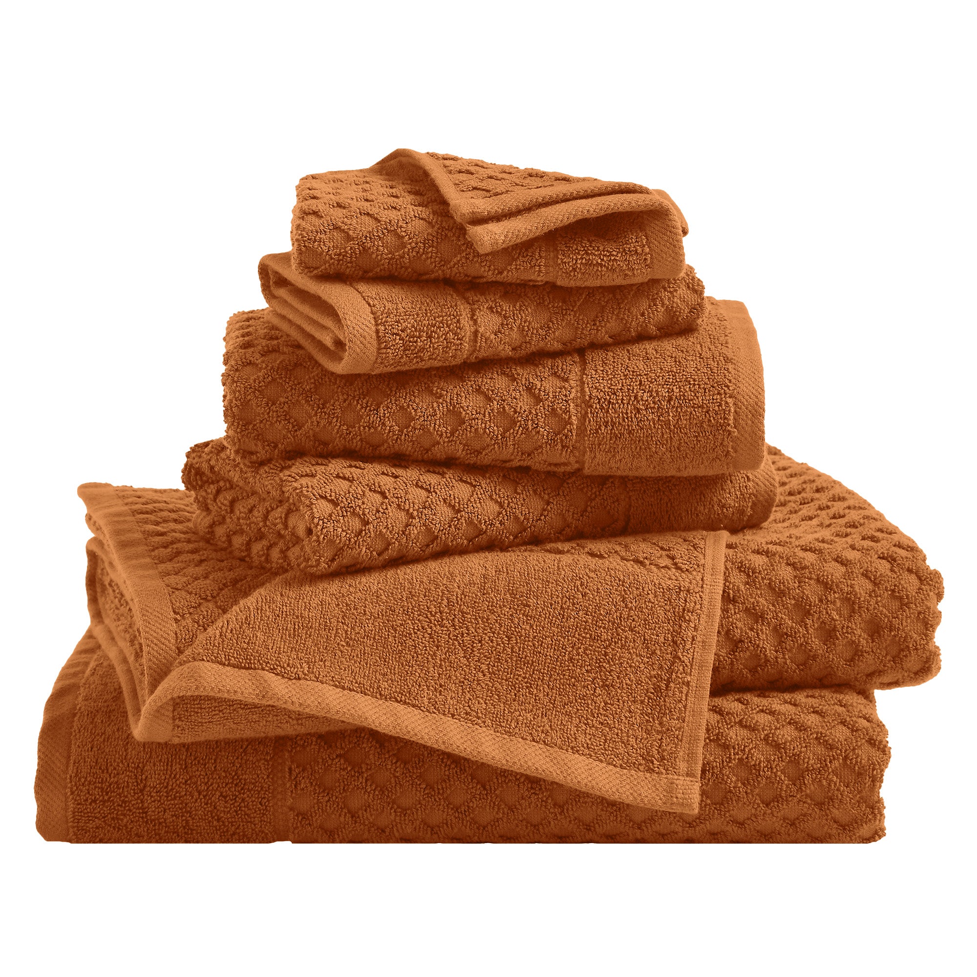 Cotton Diamond Waffle Weave Bath Towel Set - Grayson Collection