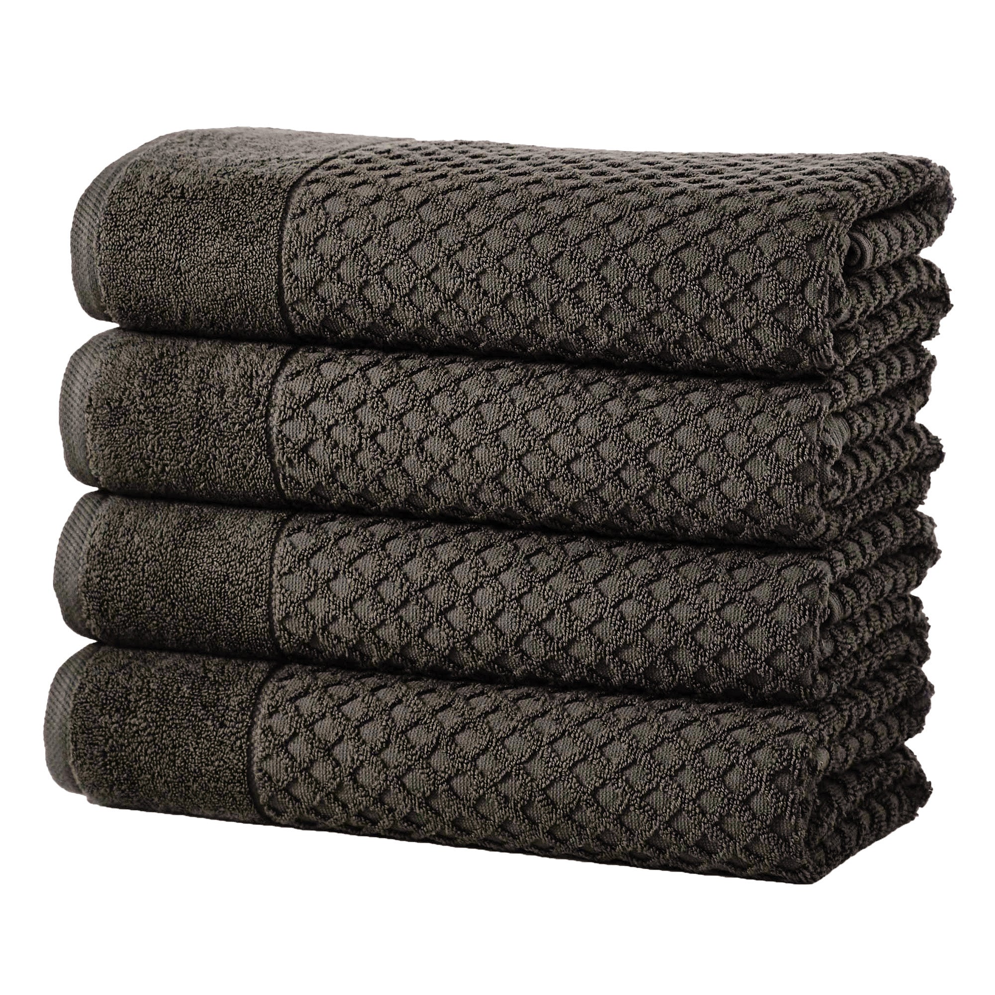 Cotton Diamond Waffle Weave Bath Towel Set - Grayson Collection