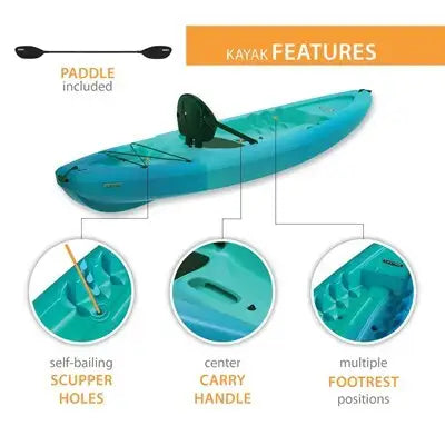 Lifetime Triton 100 Sit-On-Top Kayak (Paddles Included)