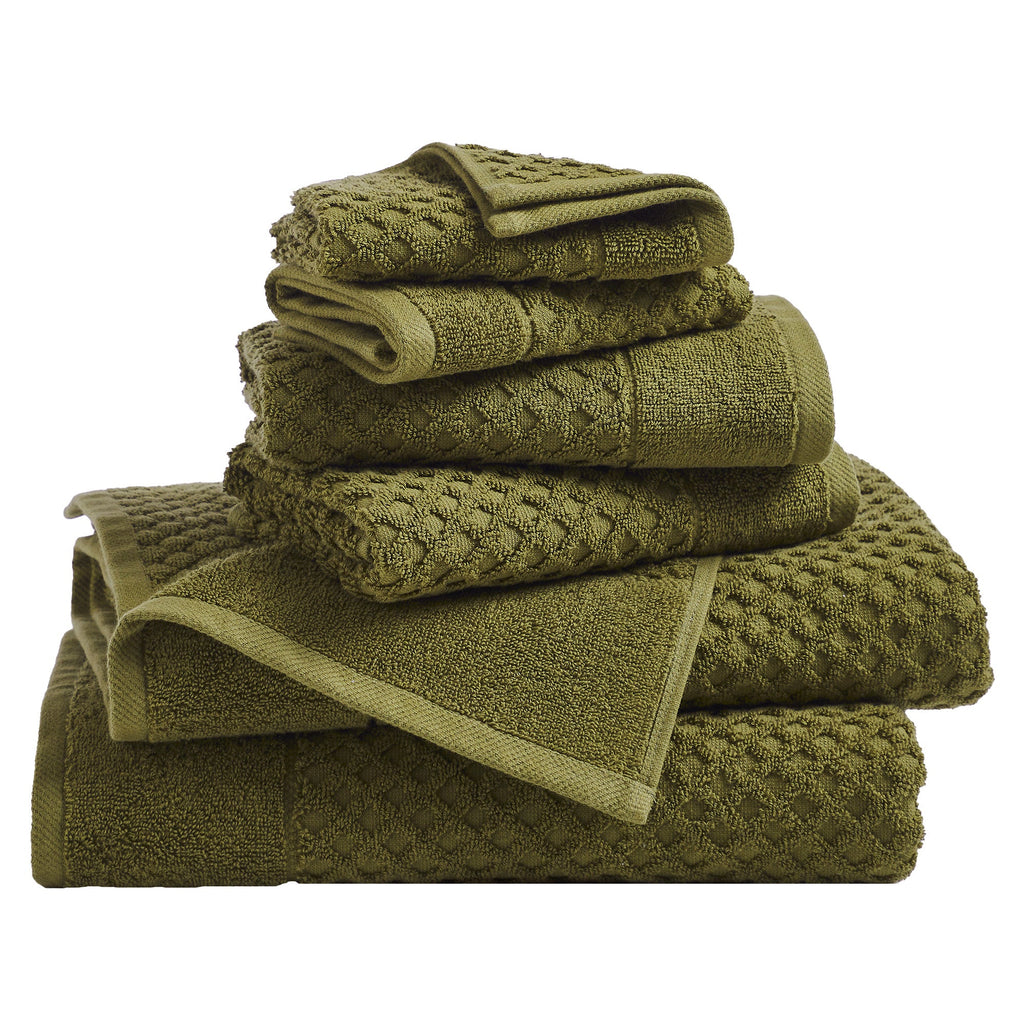 Cotton Diamond Waffle Weave Bath Towel Set - Grayson Collection