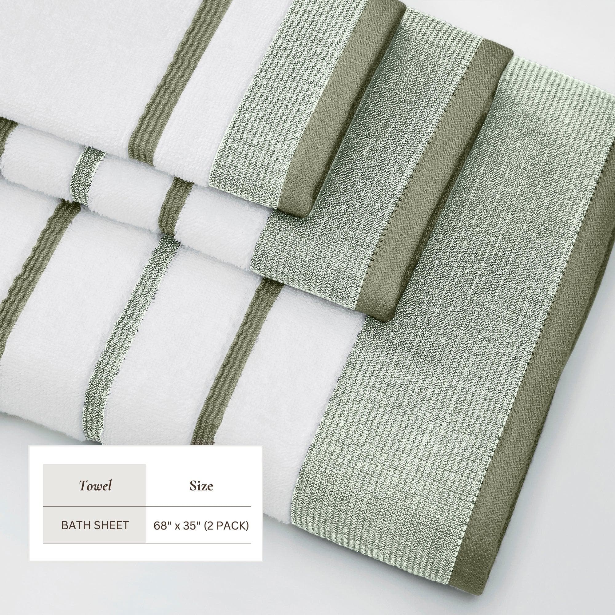 Decorative Cotton Stripe Bath Towel Set - Noelle Collection - We The Collective
