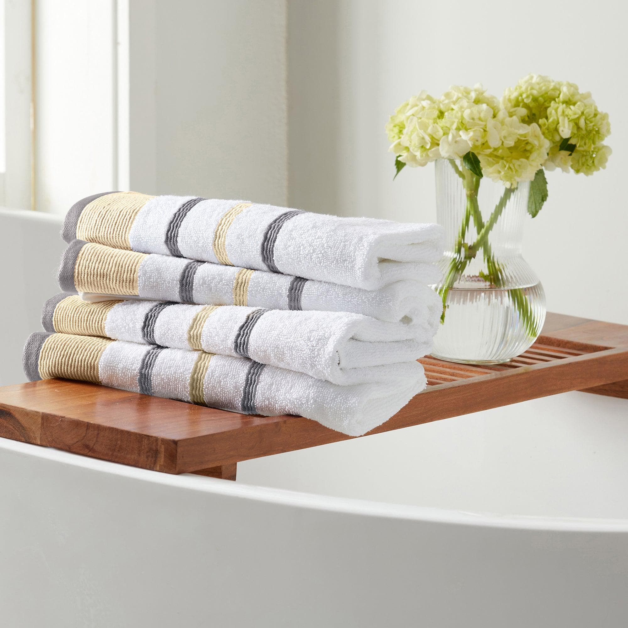 Decorative Cotton Stripe Bath Towel Set - Noelle Collection - We The Collective