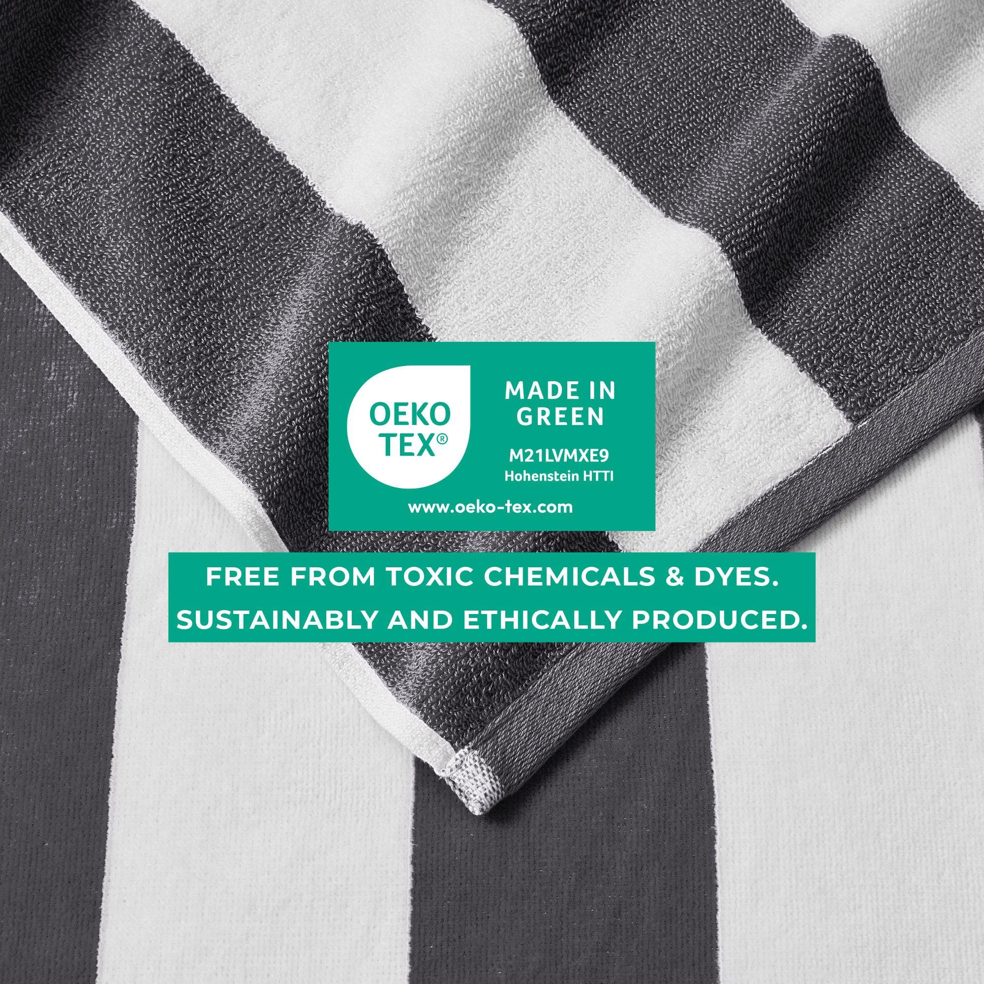 Cotton Velour Cabana Stripe Beach Towel - Novia Collection - We The Collective