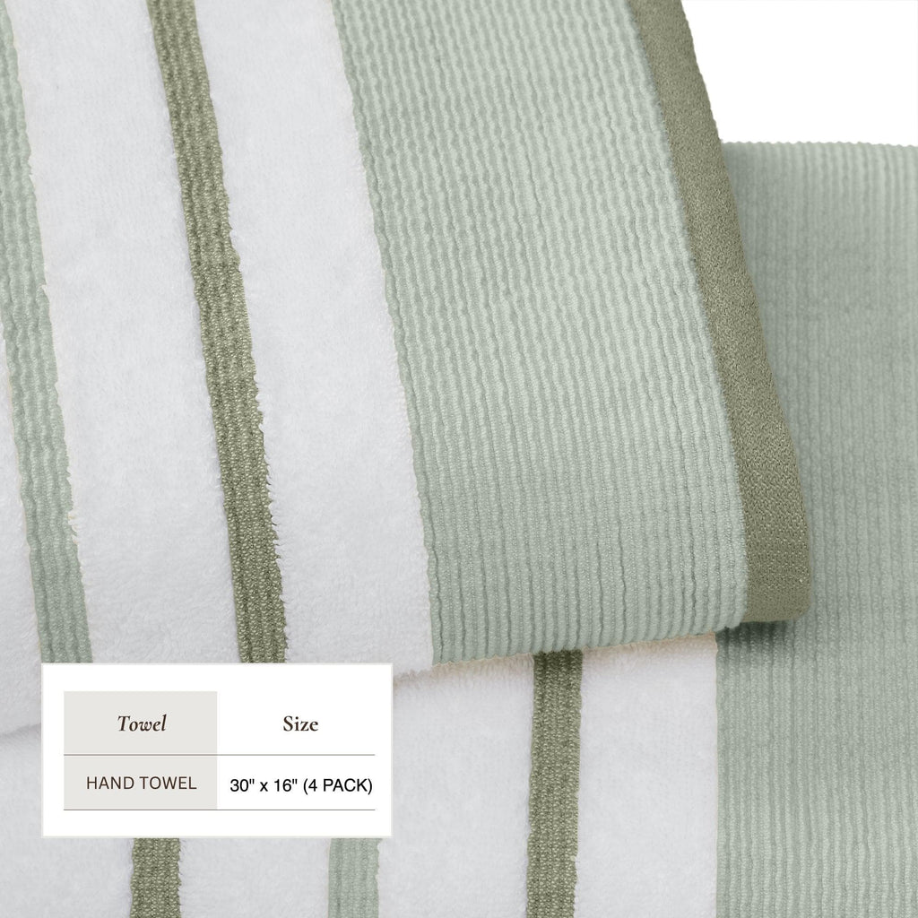 Decorative Cotton Stripe Bath Towel Set - Noelle Collection - We The Collective