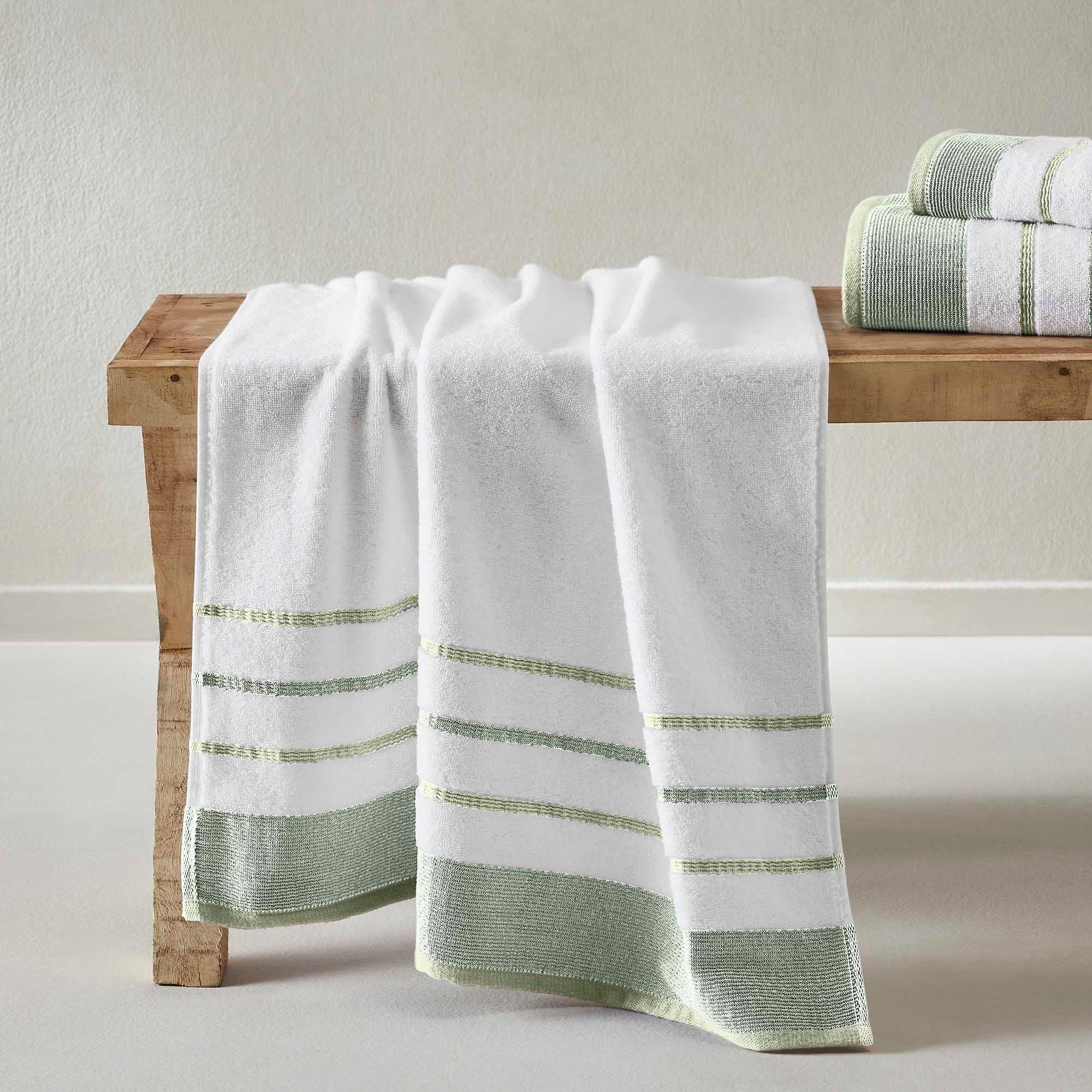 Decorative Cotton Stripe Bath Towel Set - Noelle Collection - We The Collective