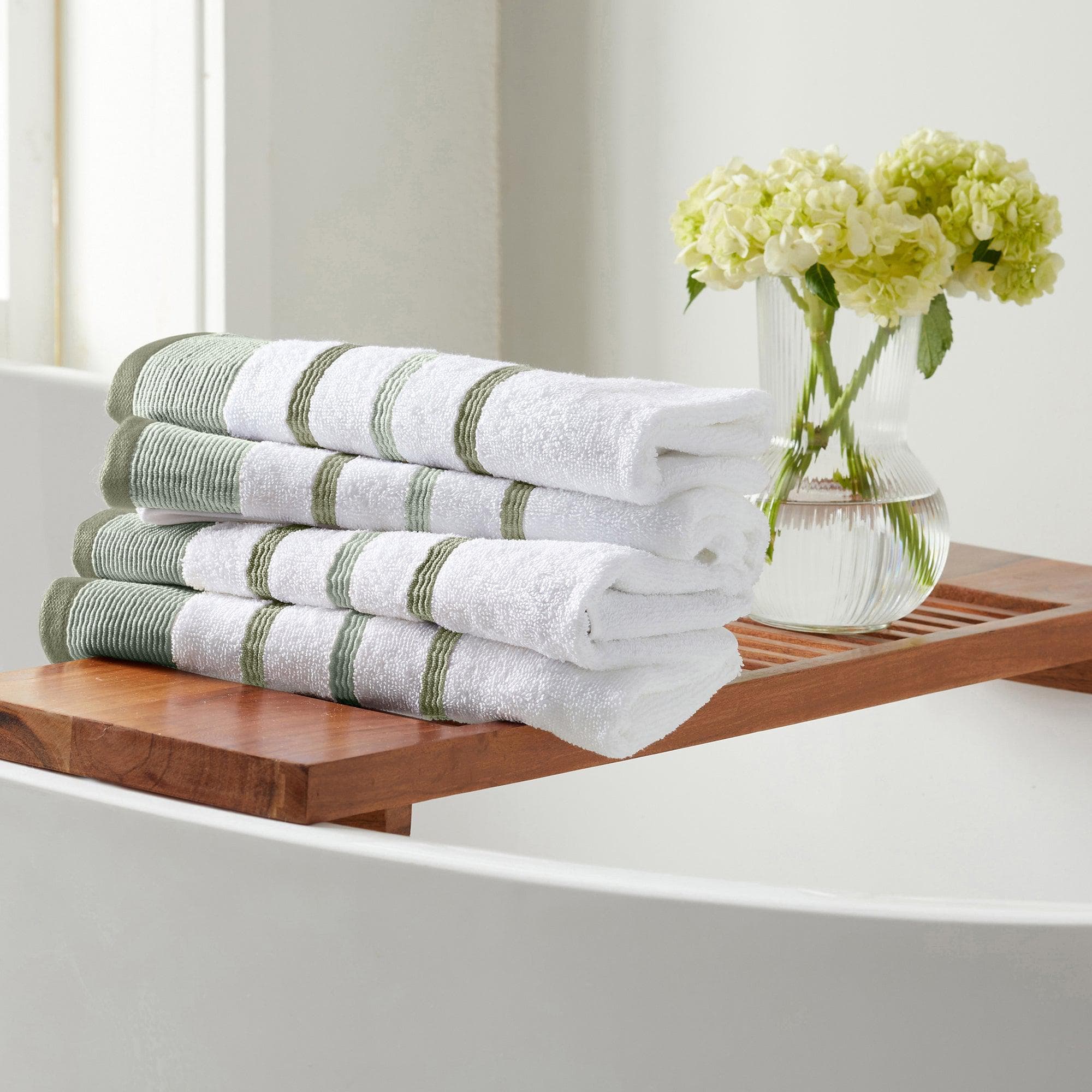 Decorative Cotton Stripe Bath Towel Set - Noelle Collection - We The Collective