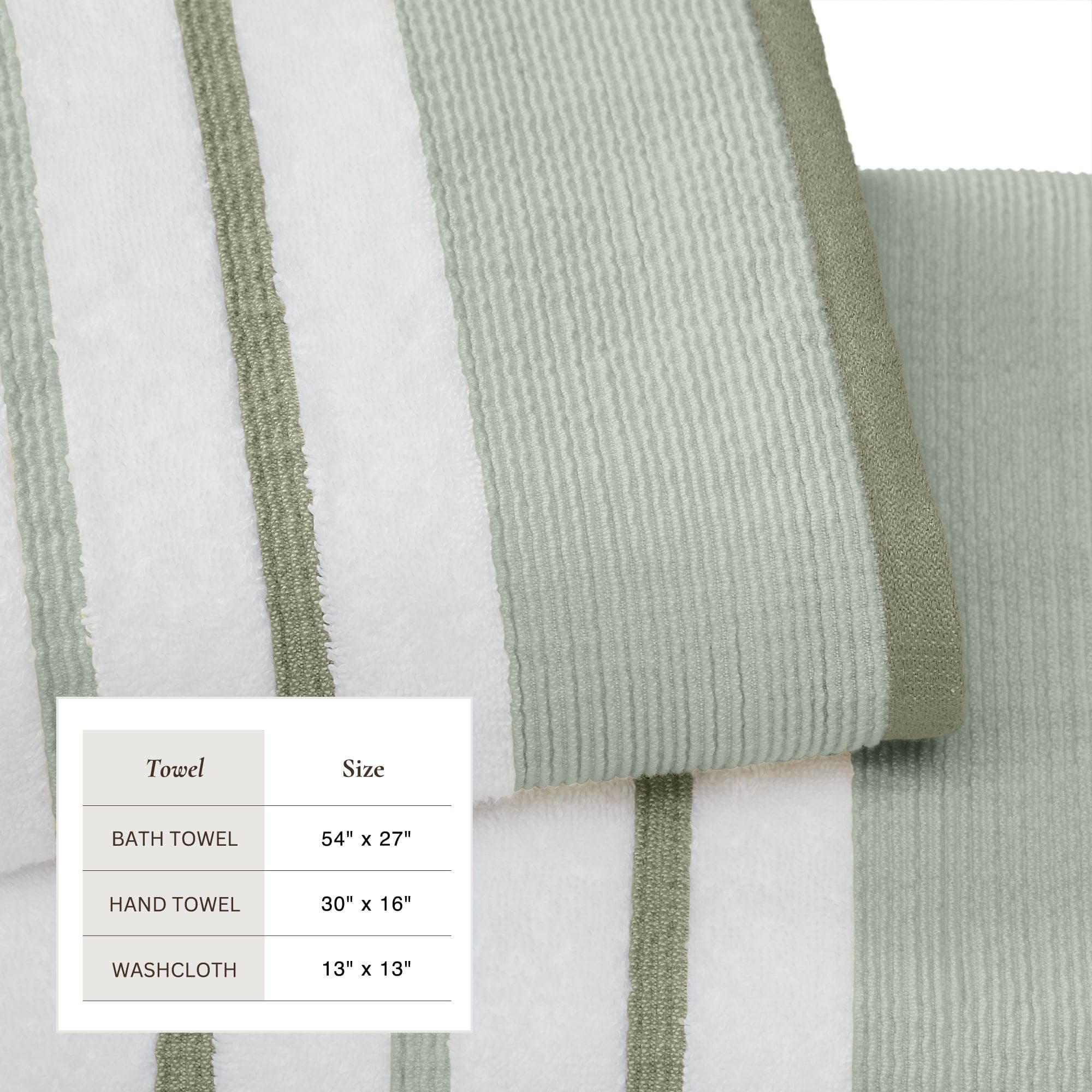 Decorative Cotton Stripe Bath Towel Set - Noelle Collection - We The Collective