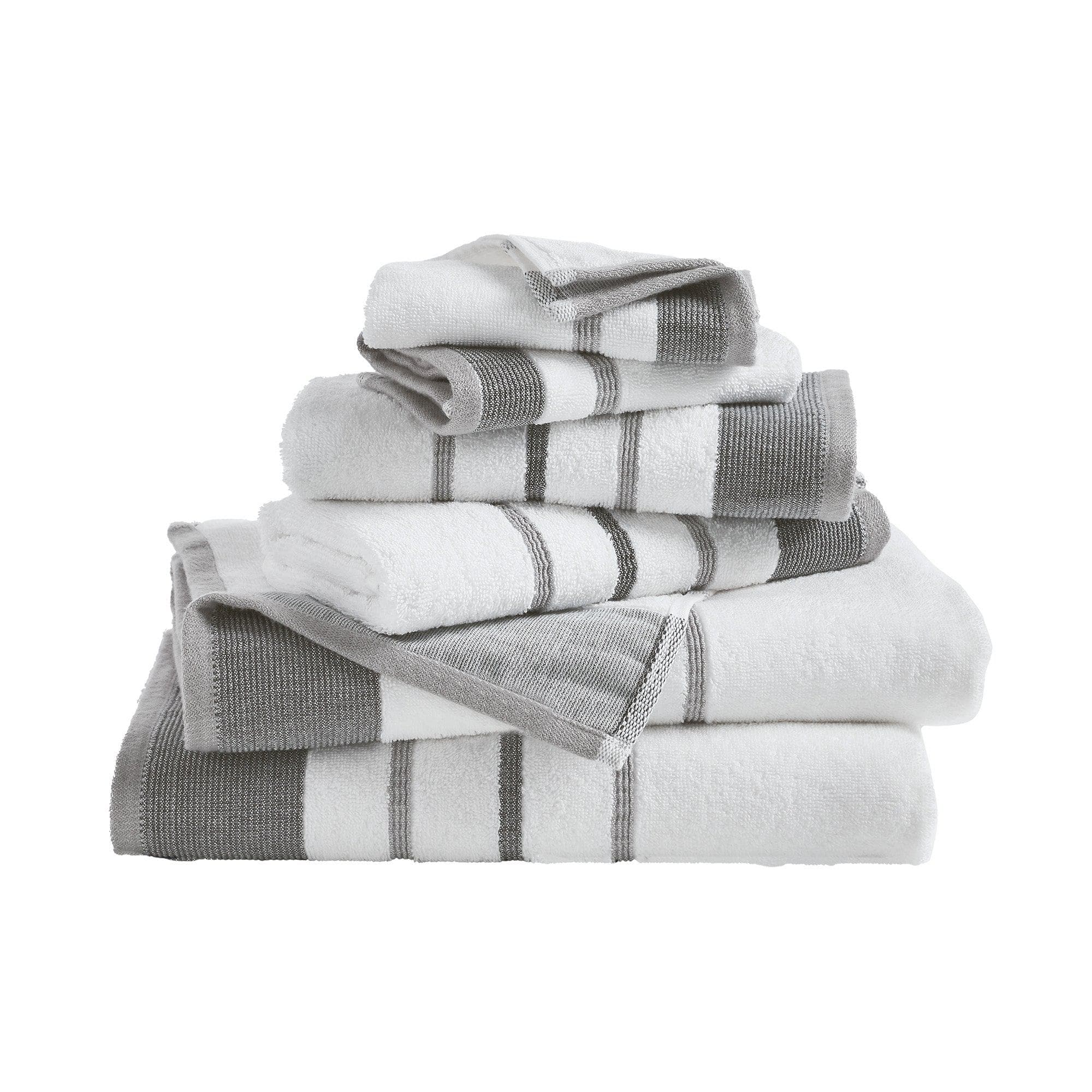 Decorative Cotton Stripe Bath Towel Set - Noelle Collection - We The Collective
