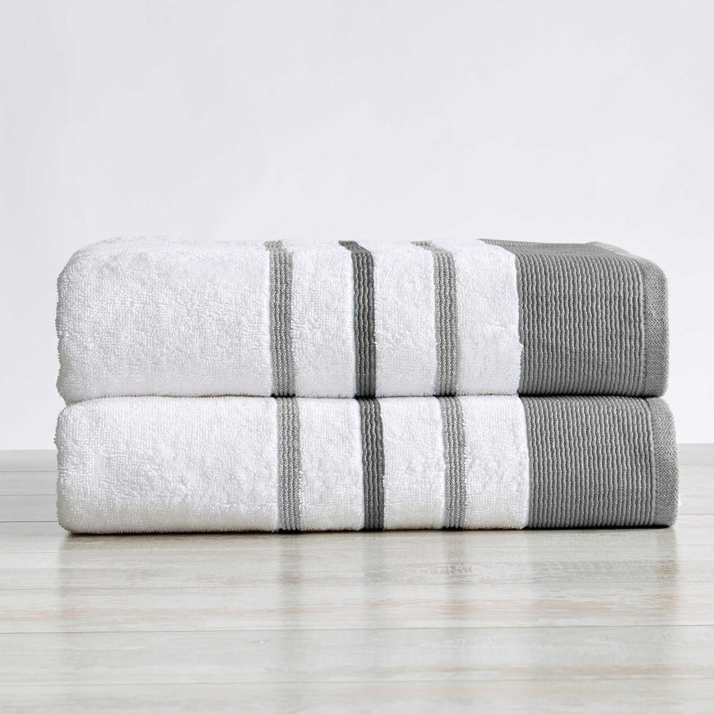 Decorative Cotton Stripe Bath Towel Set - Noelle Collection - We The Collective
