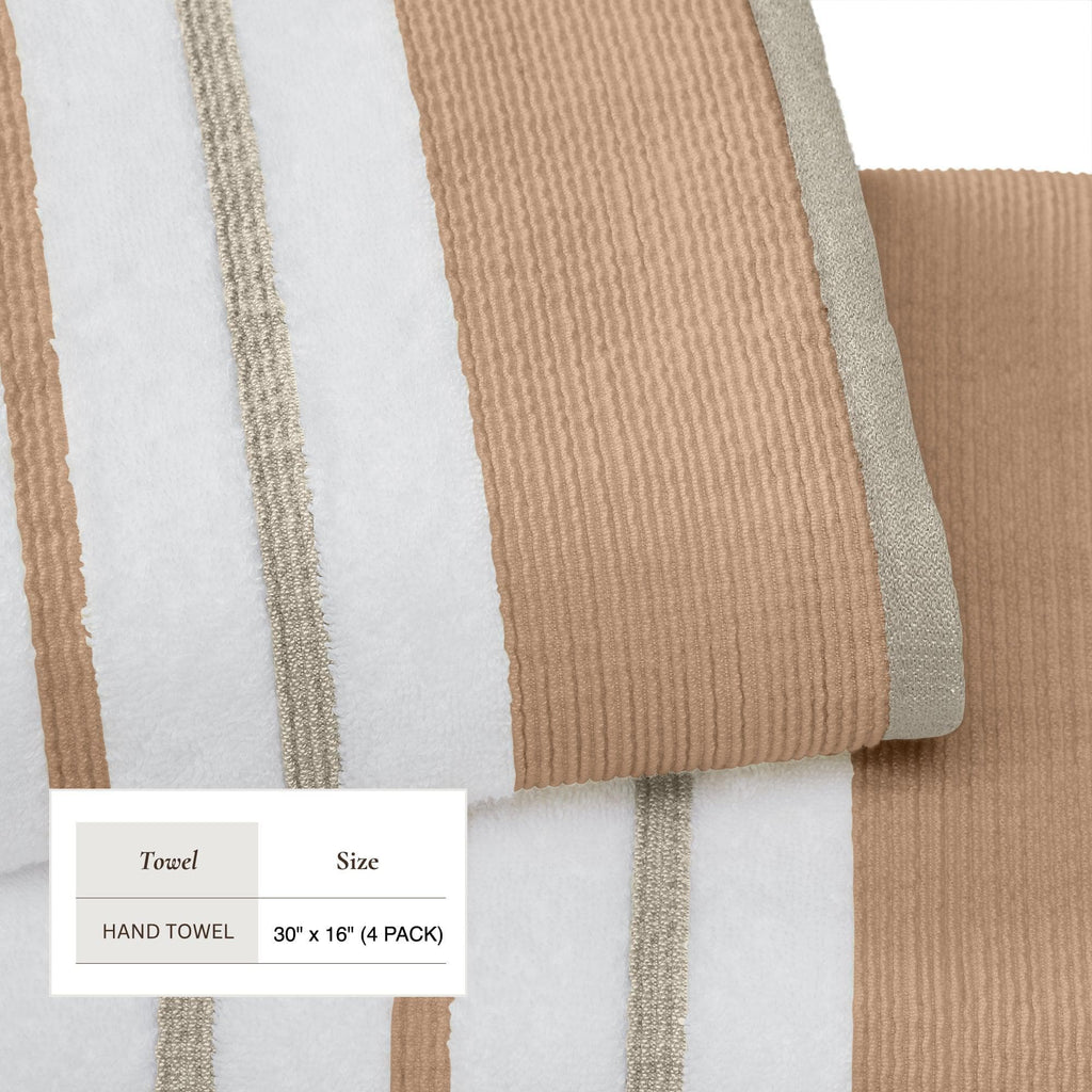 Decorative Cotton Stripe Bath Towel Set - Noelle Collection - We The Collective