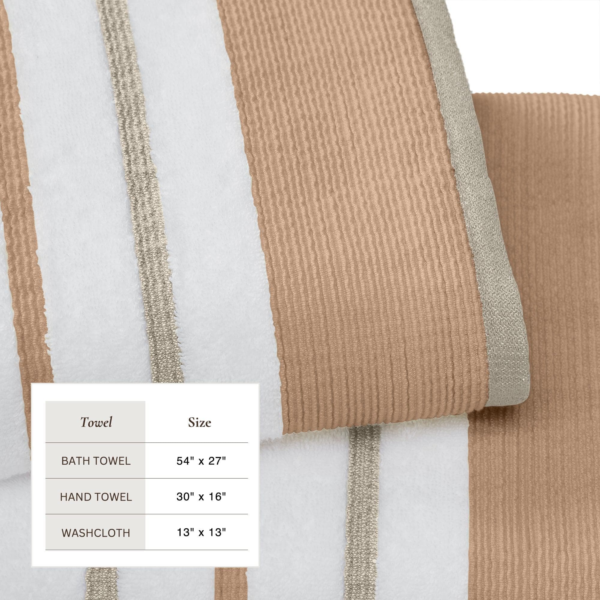 Decorative Cotton Stripe Bath Towel Set - Noelle Collection - We The Collective