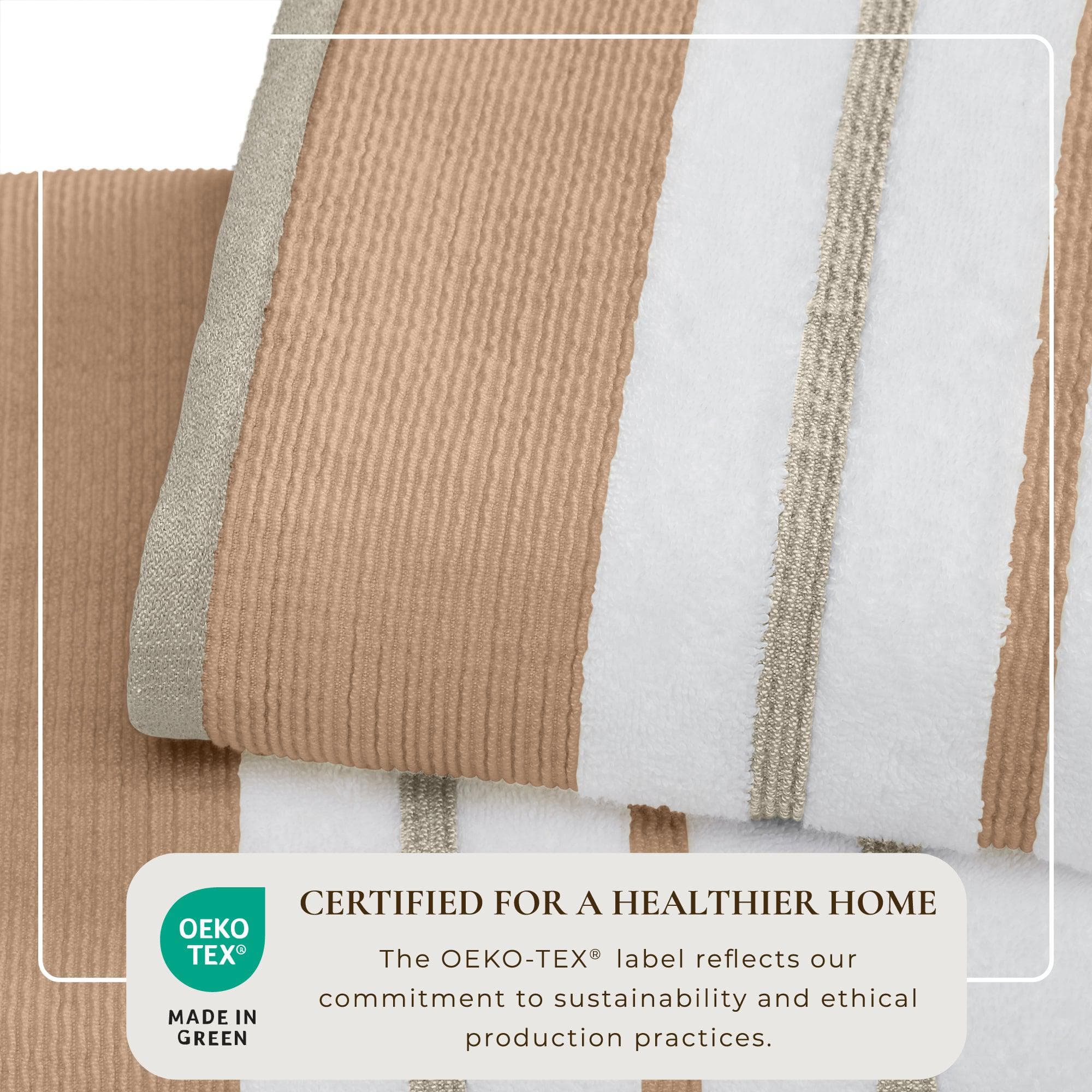 Decorative Cotton Stripe Bath Towel Set - Noelle Collection - We The Collective