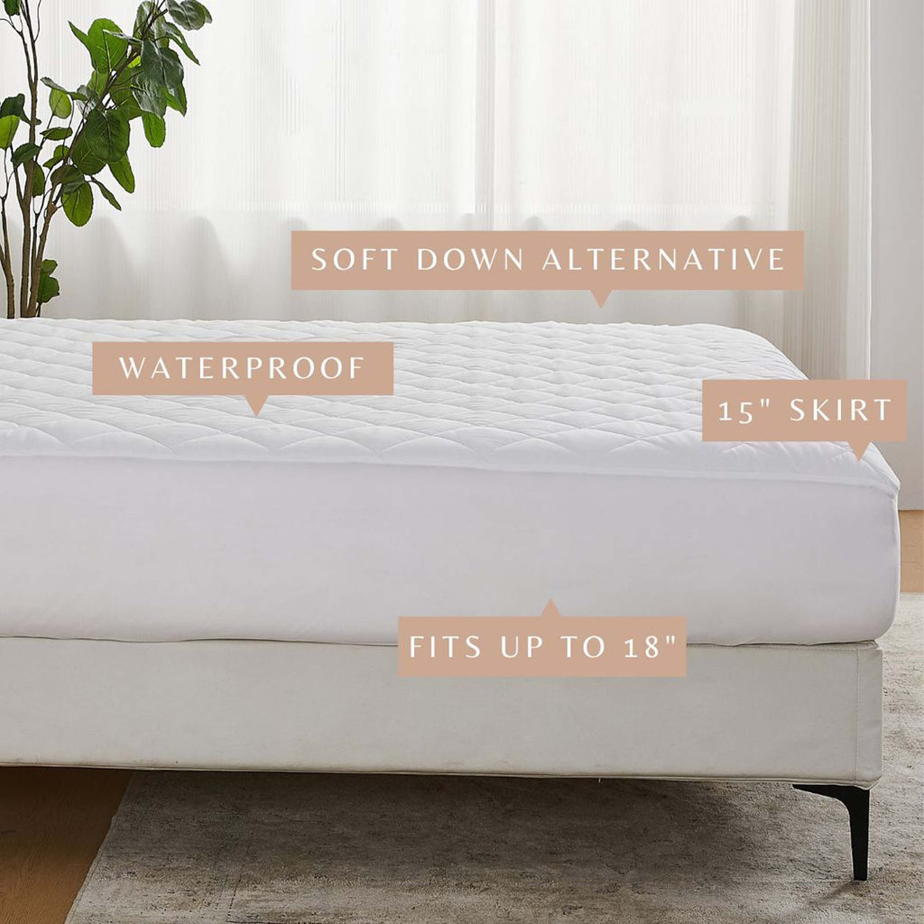 Down Alternative Waterproof Mattress Pad - Eckhart Collection - We The Collective