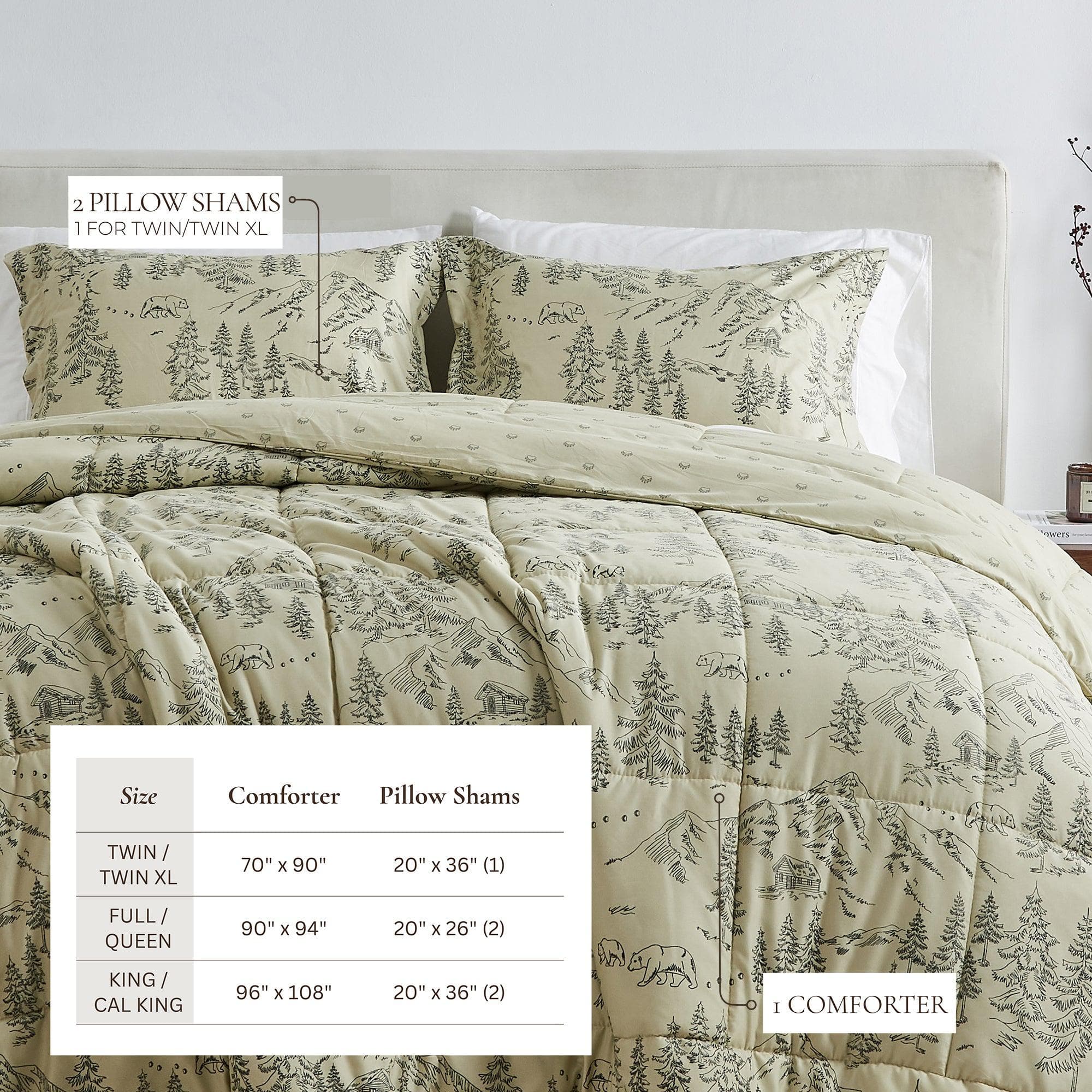 Reversible Christmas Comforter Set - Odette Collection | Holiday & Lodge Prints - We The Collective