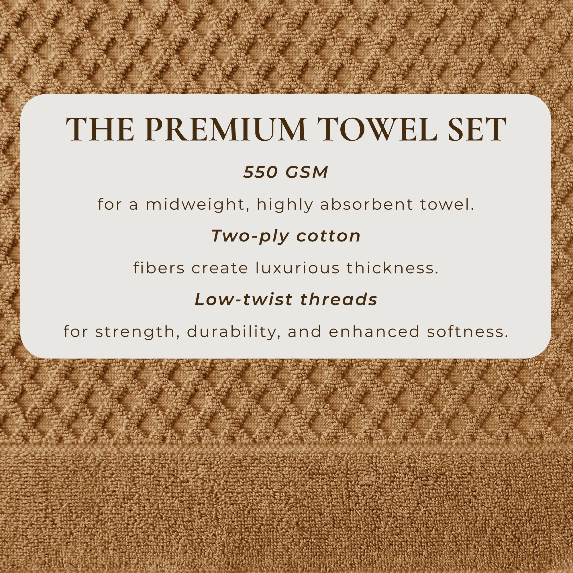 Cotton Diamond Waffle Weave Bath Towel Set - Grayson Collection