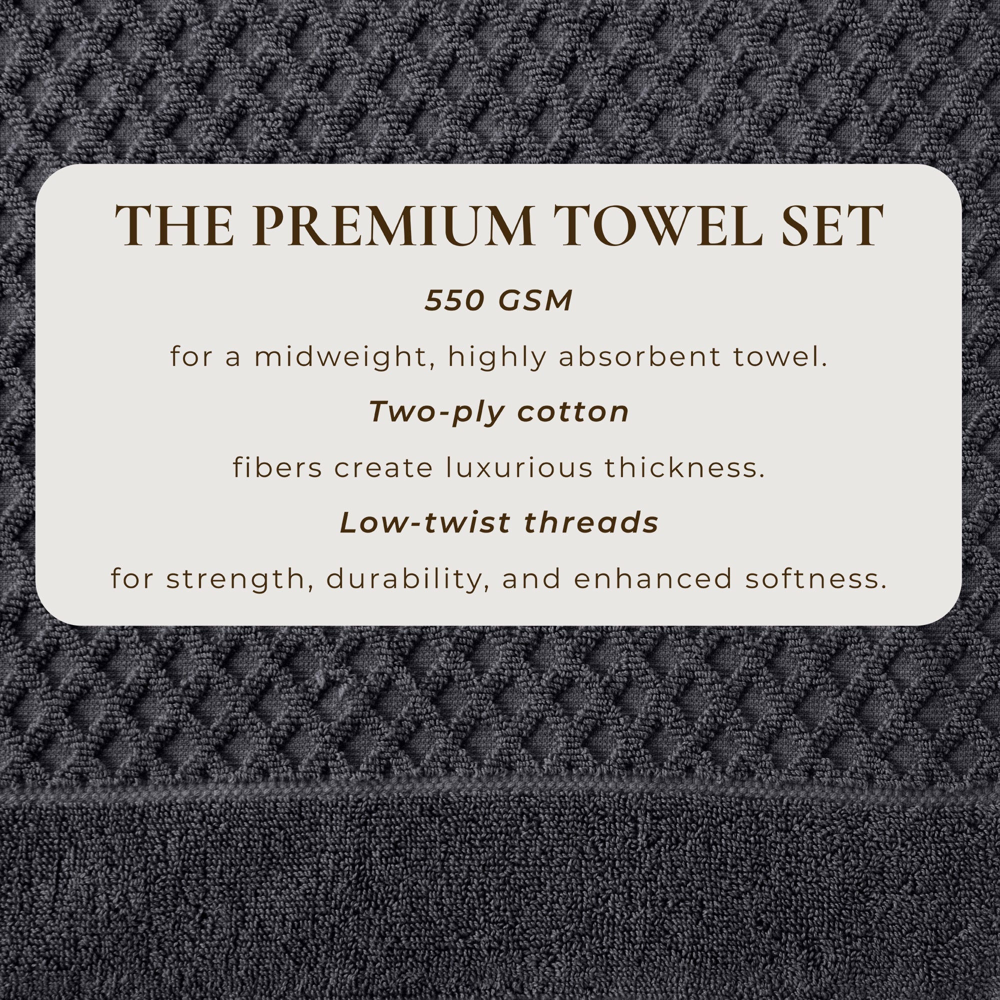 Cotton Diamond Waffle Weave Bath Towel Set - Grayson Collection
