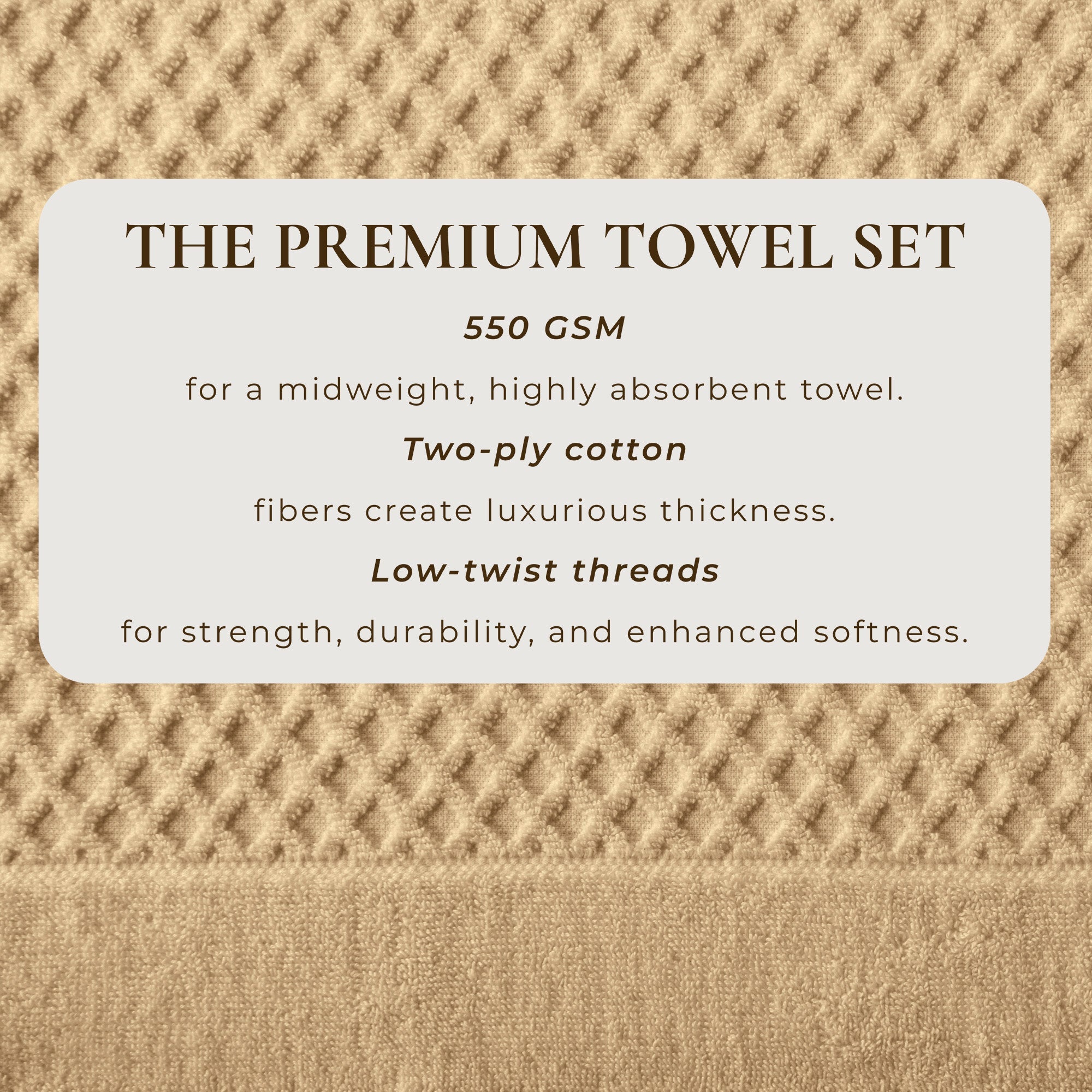 Cotton Diamond Waffle Weave Bath Towel Set - Grayson Collection