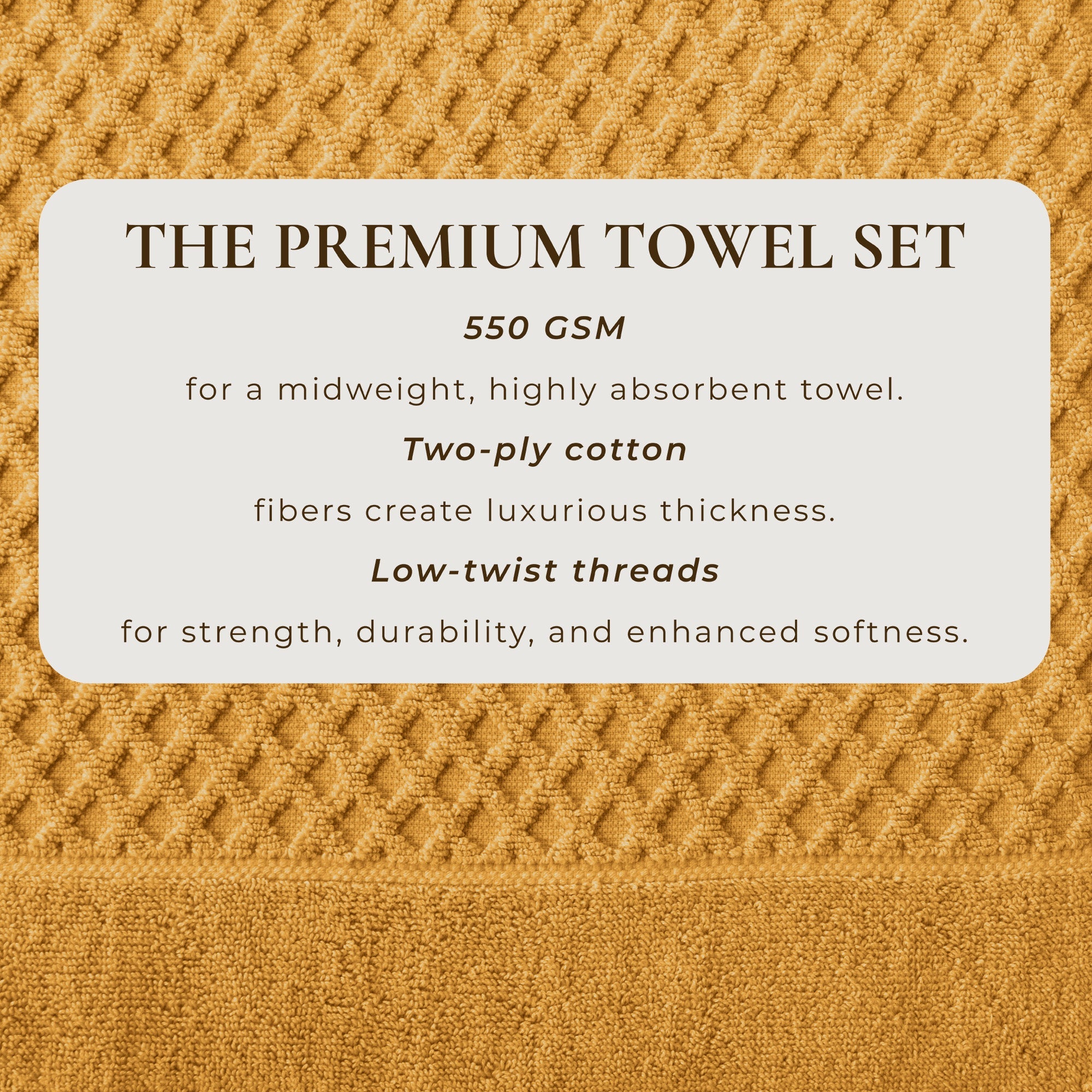 Cotton Diamond Waffle Weave Bath Towel Set - Grayson Collection