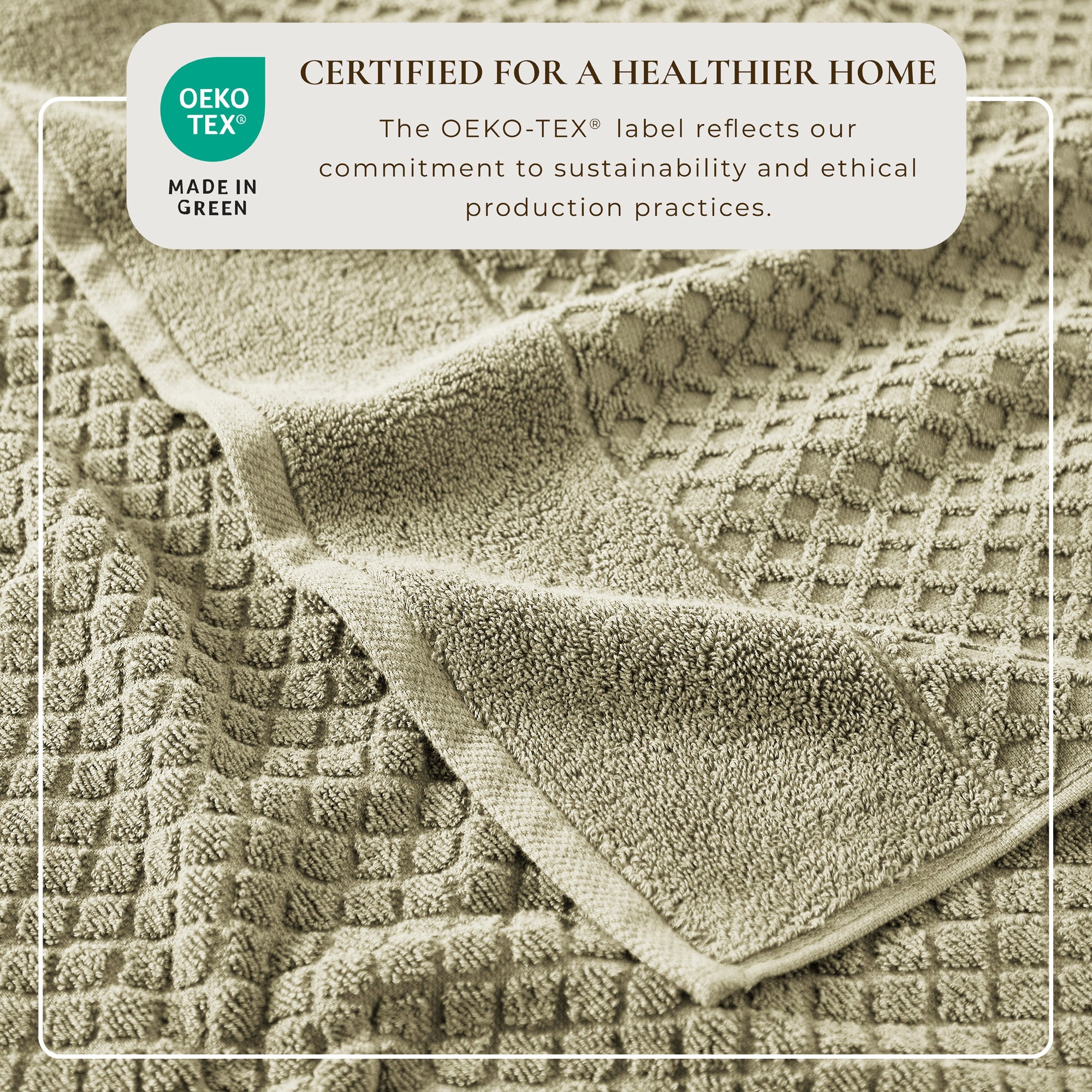 Cotton Diamond Waffle Weave Bath Towel Set - Grayson Collection