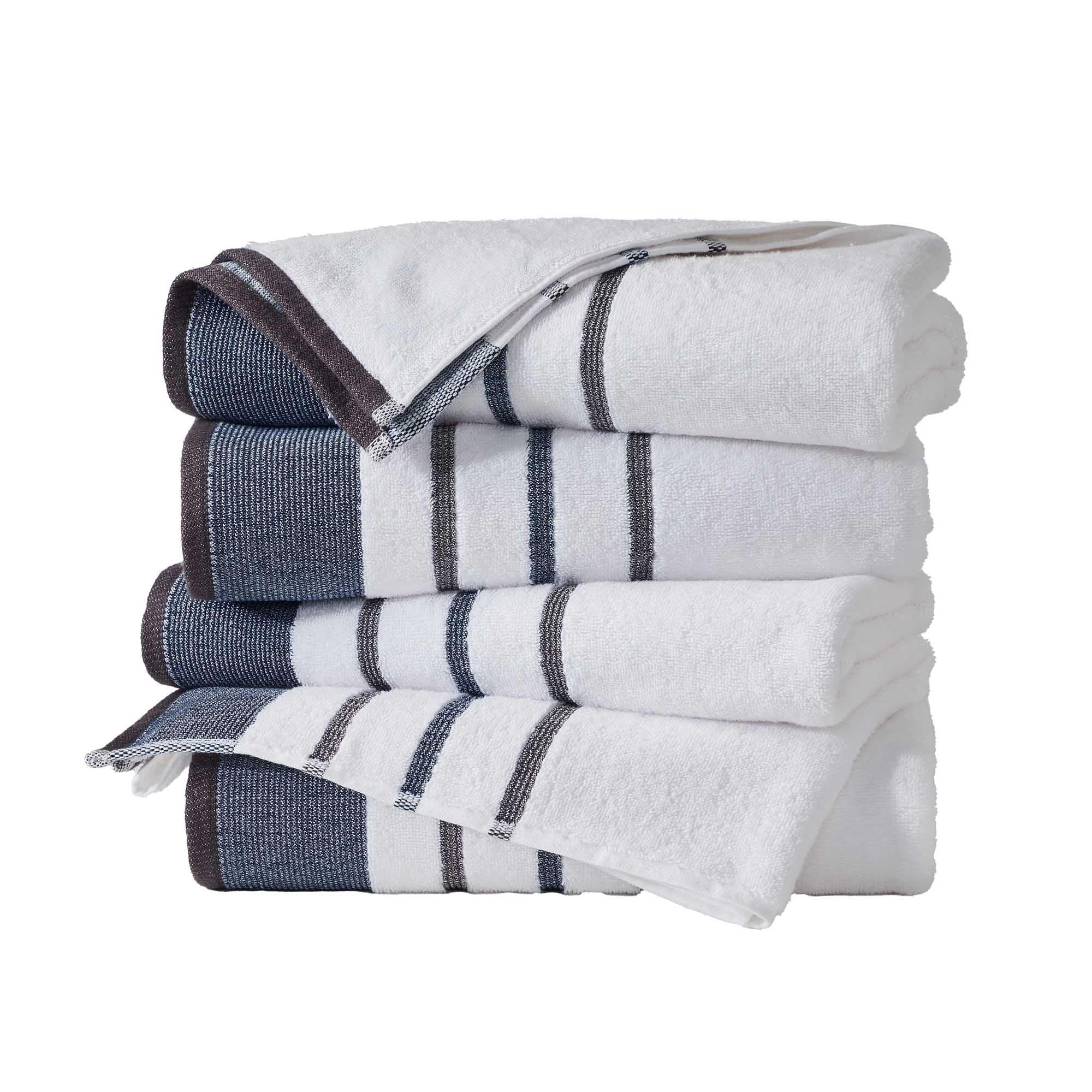 Decorative Cotton Stripe Bath Towel Set - Noelle Collection - We The Collective