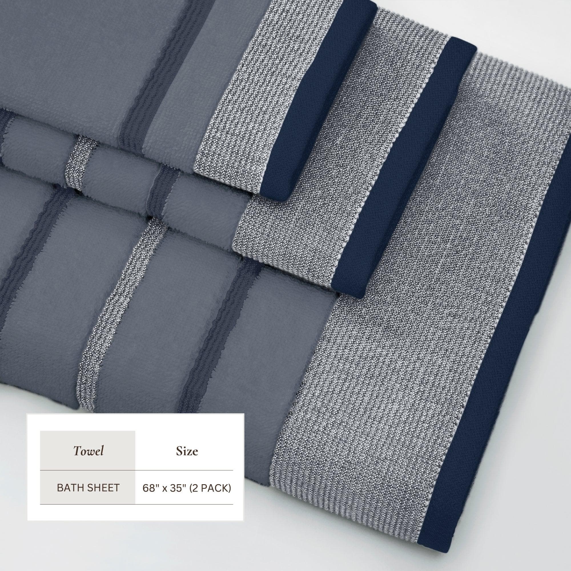 Decorative Cotton Stripe Bath Towel Set - Noelle Collection - We The Collective