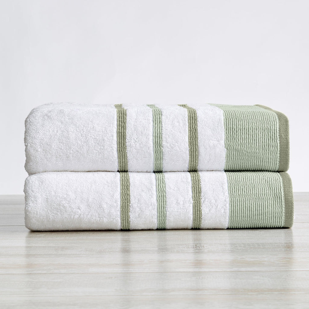 Decorative Cotton Stripe Bath Towel Set - Noelle Collection - We The Collective
