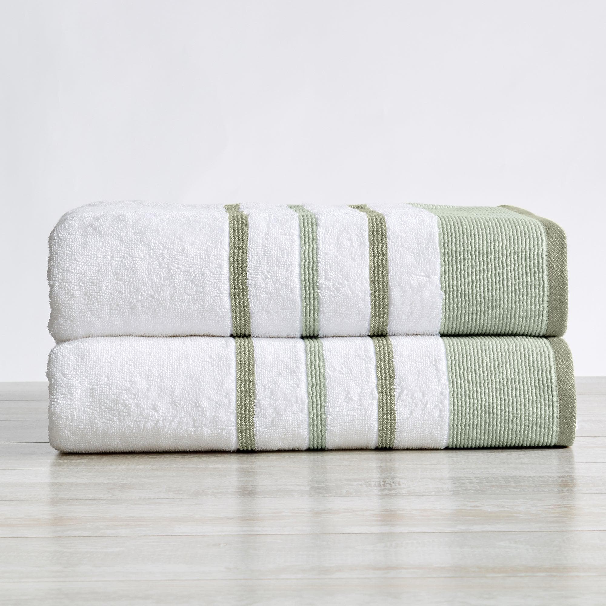 Decorative Cotton Stripe Bath Towel Set - Noelle Collection - We The Collective