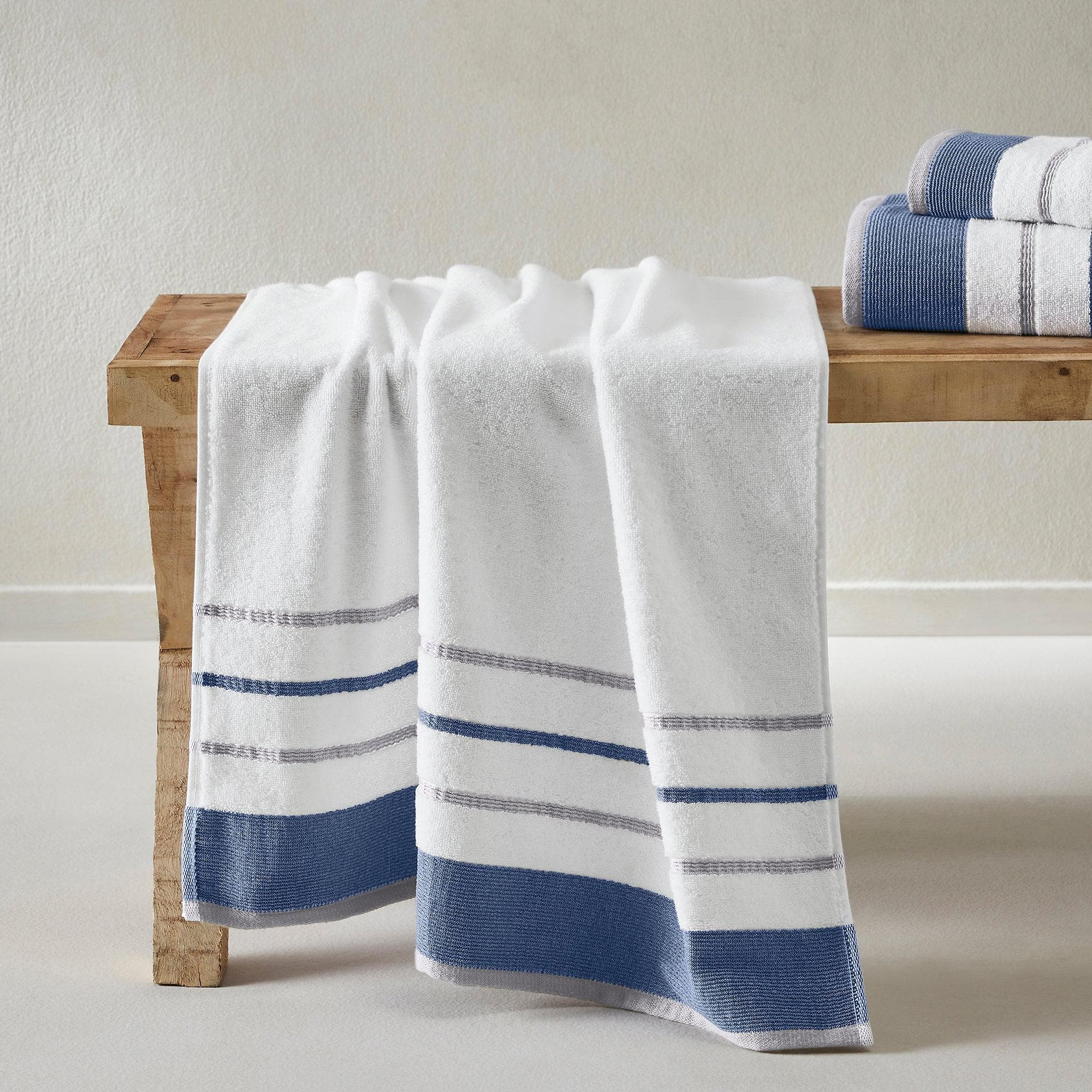 Decorative Cotton Stripe Bath Towel Set - Noelle Collection - We The Collective
