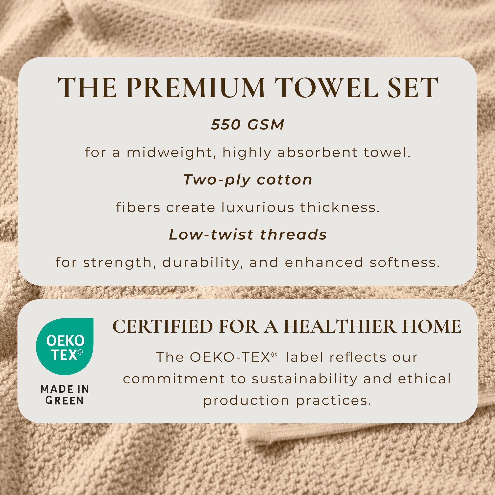 Cotton Textured Bath Towel Set - Acacia Collection - We The Collective
