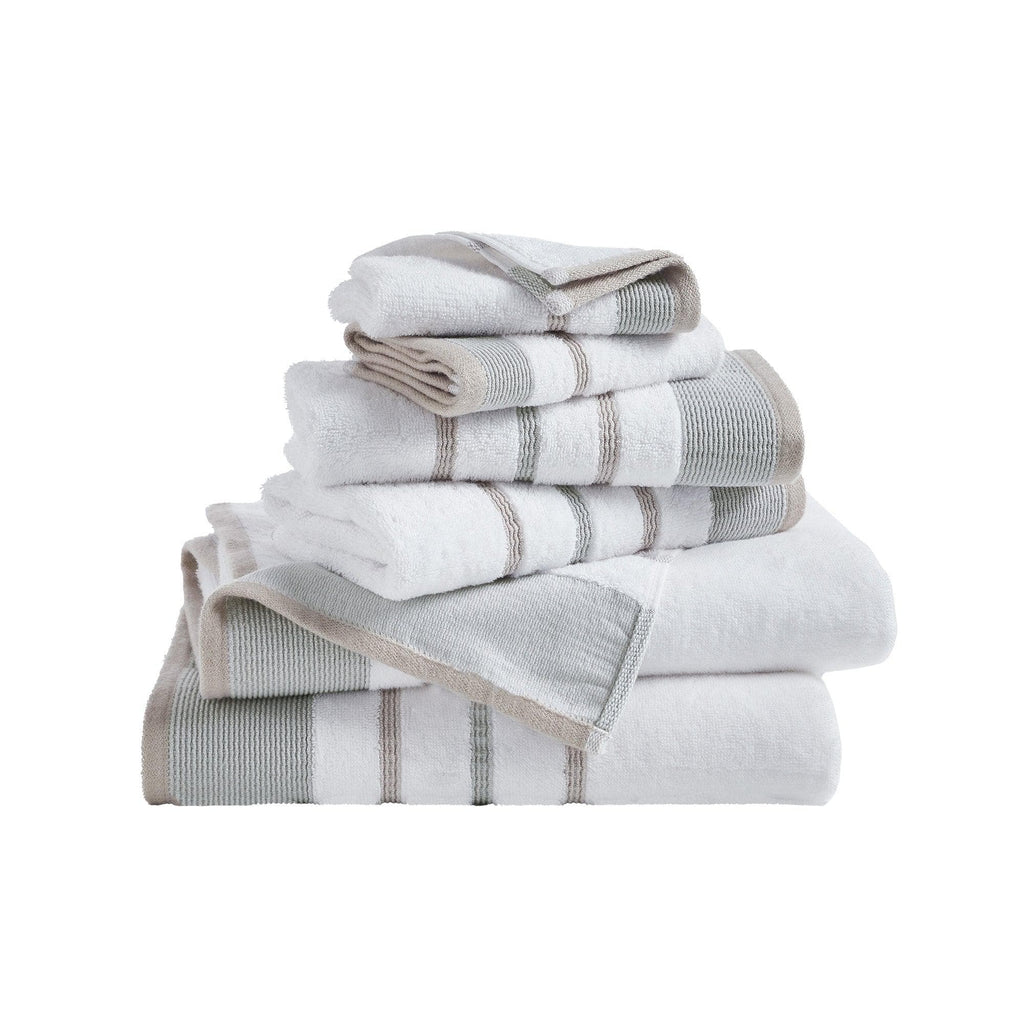 Decorative Cotton Stripe Bath Towel Set - Noelle Collection - We The Collective