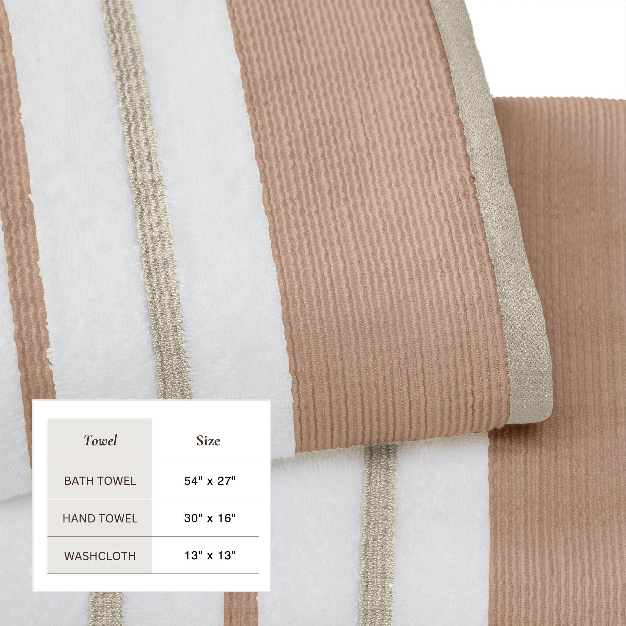 Decorative Cotton Stripe Bath Towel Set - Noelle Collection - We The Collective