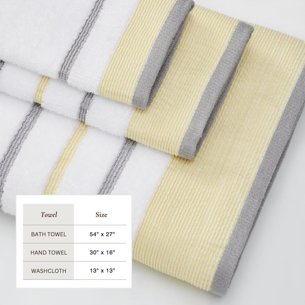 Decorative Cotton Stripe Bath Towel Set - Noelle Collection - We The Collective