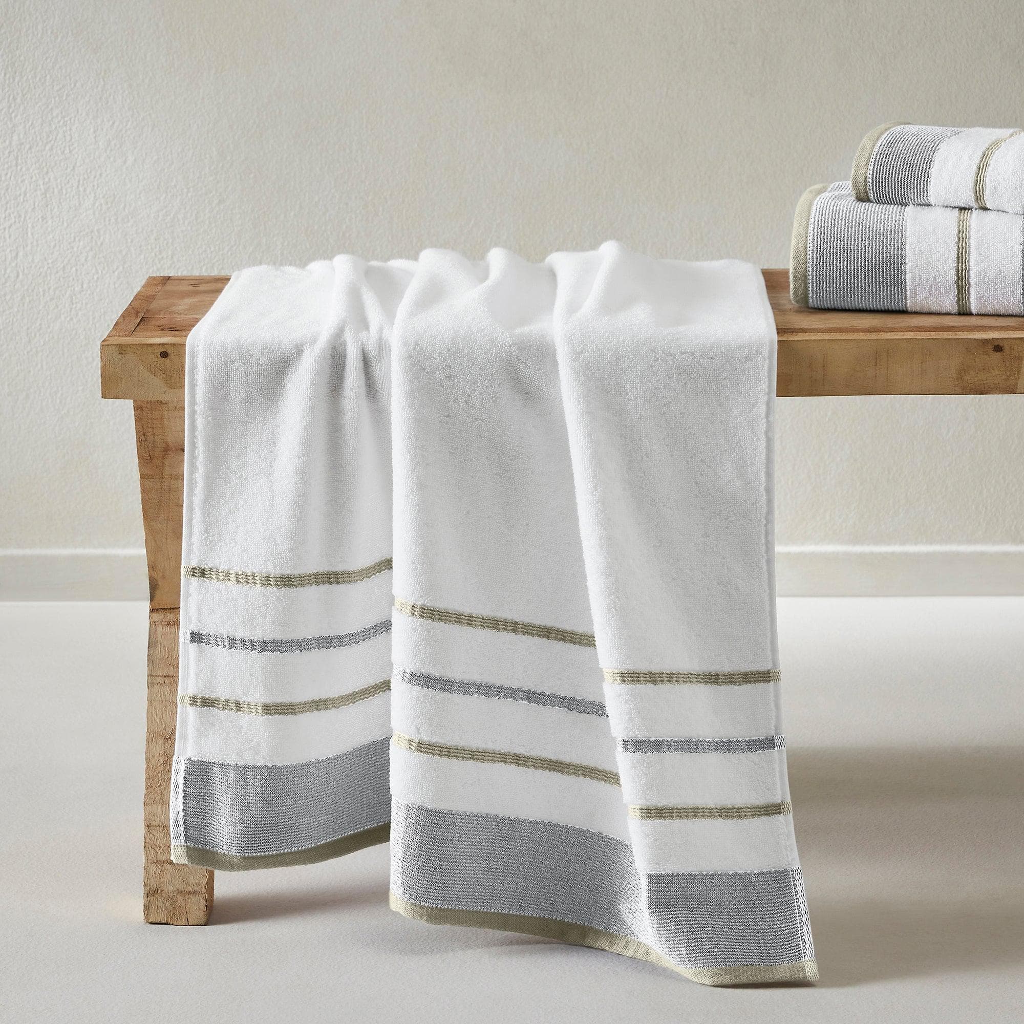 Decorative Cotton Stripe Bath Towel Set - Noelle Collection - We The Collective