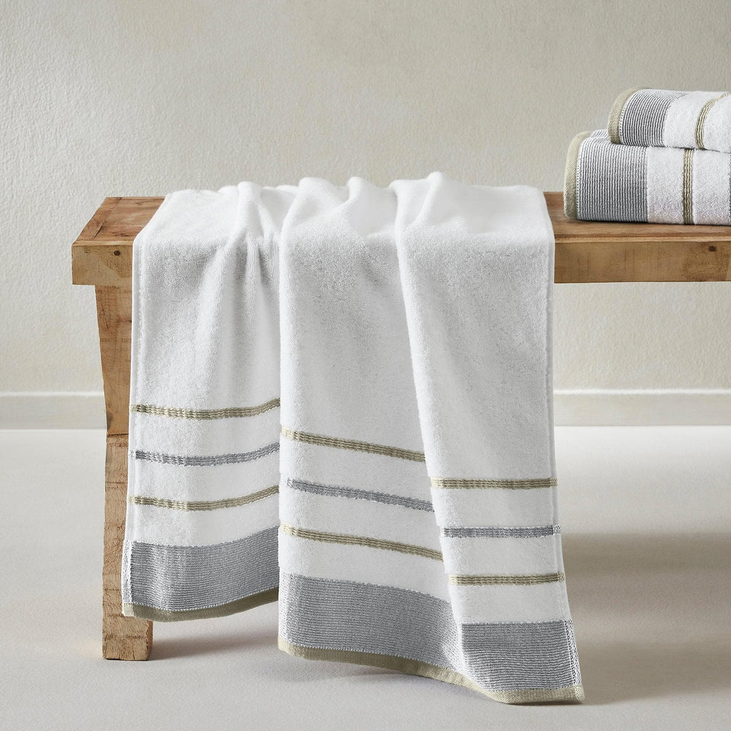 Decorative Cotton Stripe Bath Towel Set - Noelle Collection - We The Collective