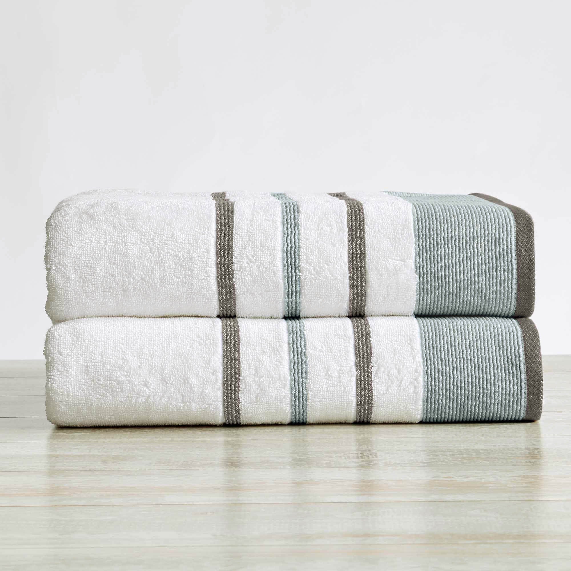 Decorative Cotton Stripe Bath Towel Set - Noelle Collection - We The Collective